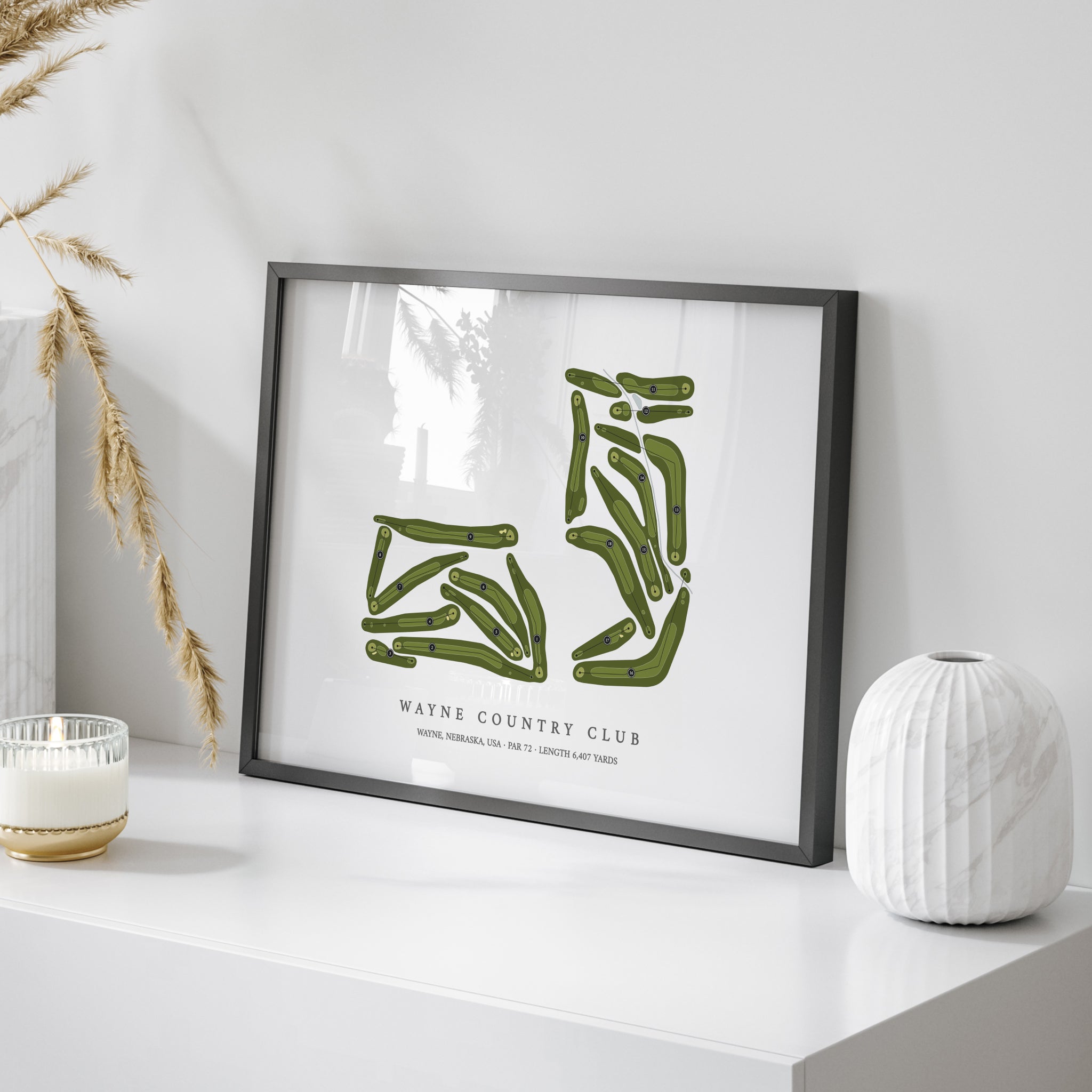 Wayne Country Club | Golf Course Map | On Table