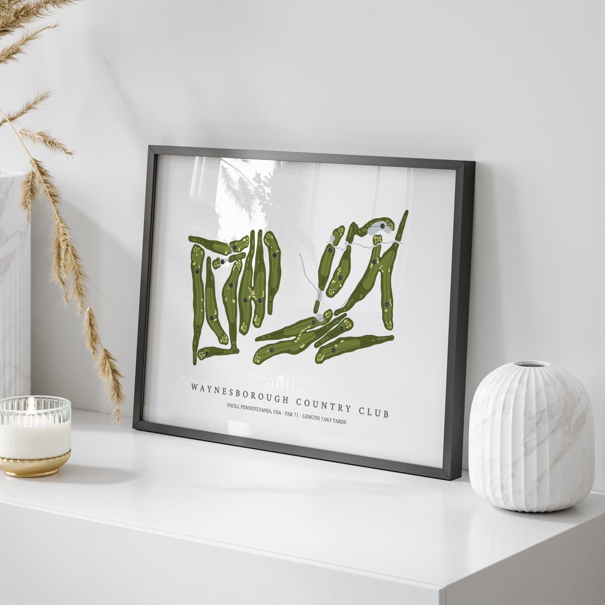 Waynesborough Country Club | Golf Course Map | On Table
