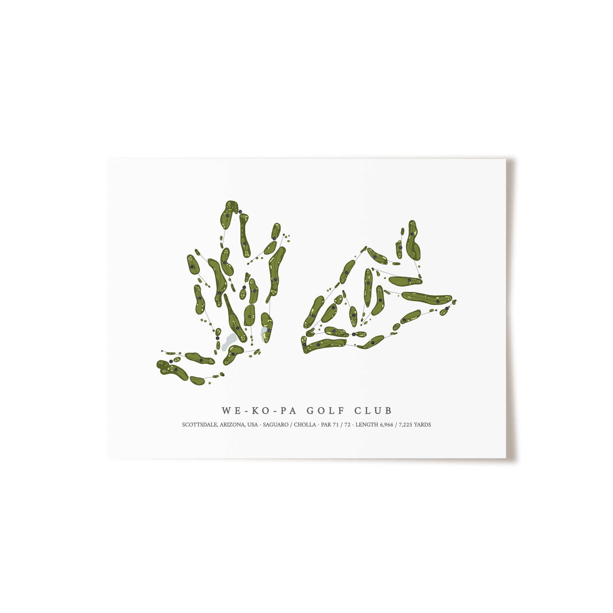 We-Ko-Pa Golf Club | Golf Course Map | Unframed