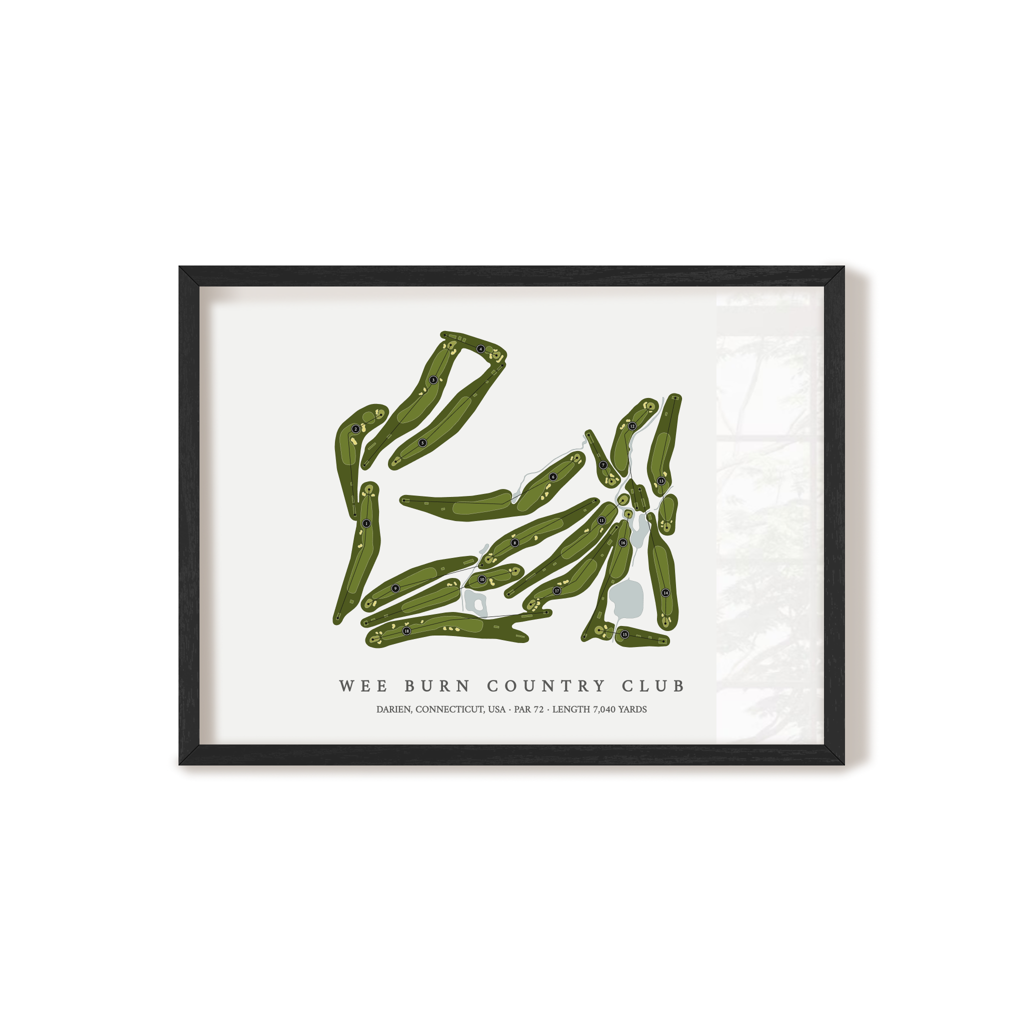 Wee Burn Country Club | Golf Course Map | Black+Frame