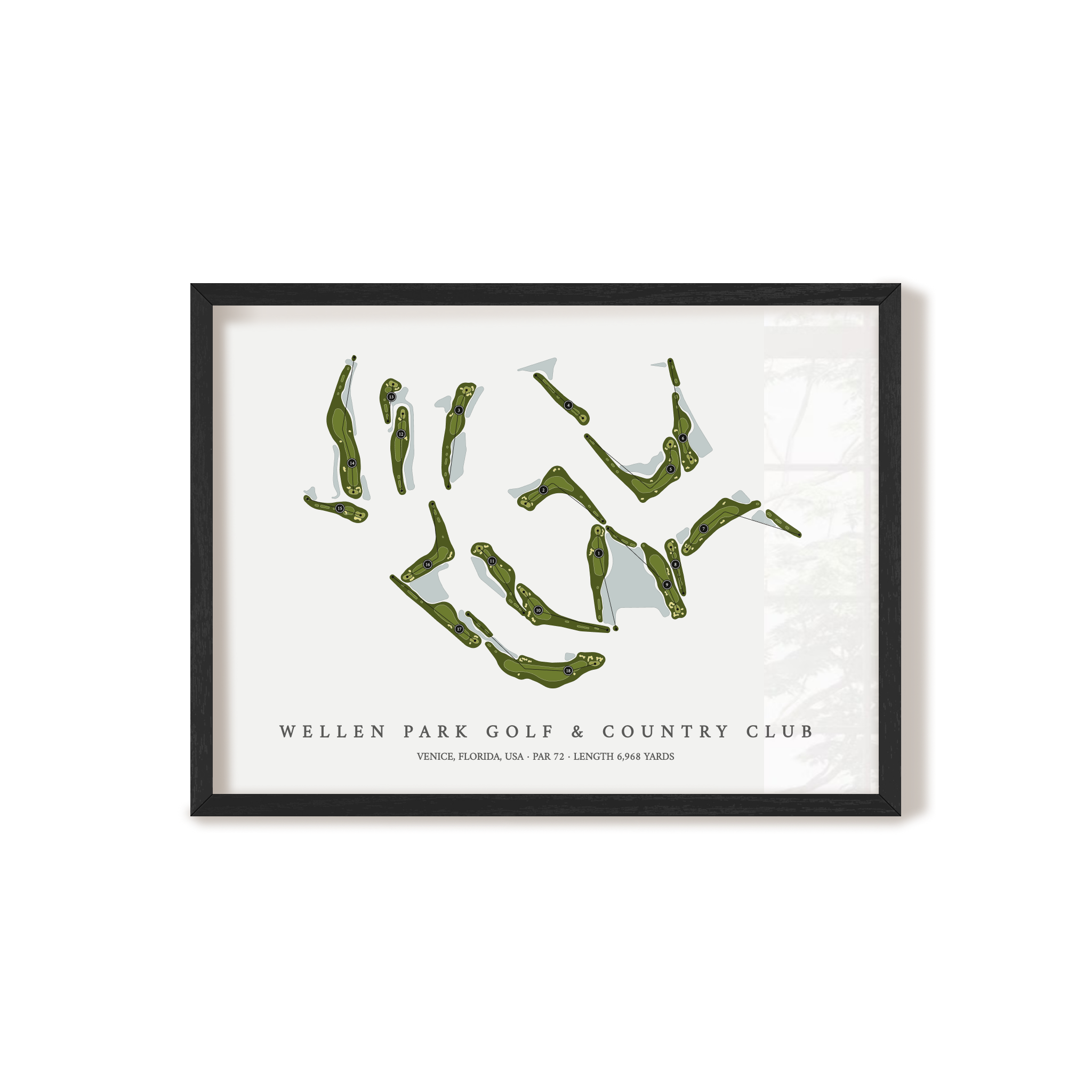 Wellen Park Golf & Country Club | Golf Course Map | Black Frame