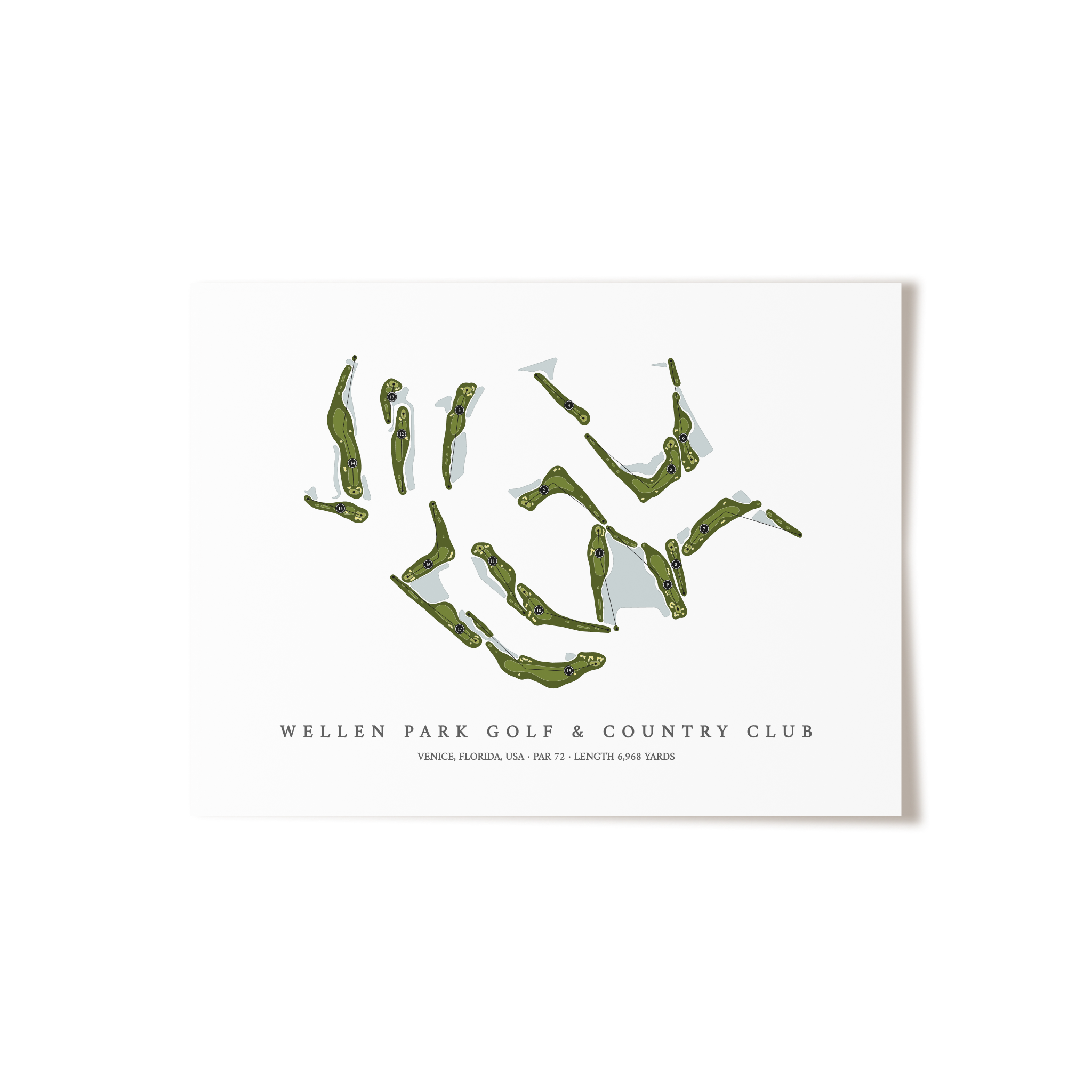 Wellen Park Golf & Country Club | Golf Course Map | Unframed