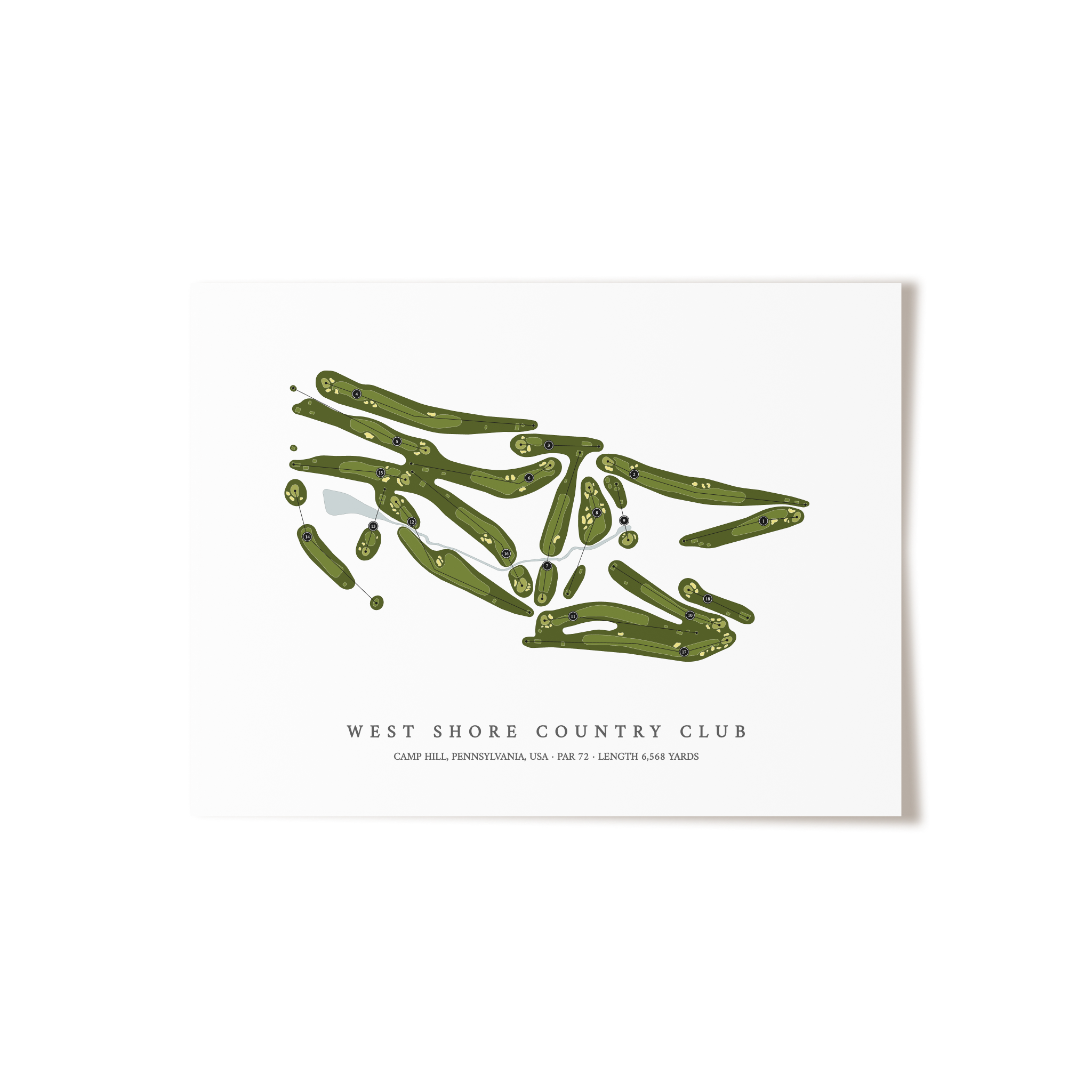 West Shore Country Club | Golf Course Print | Unframed