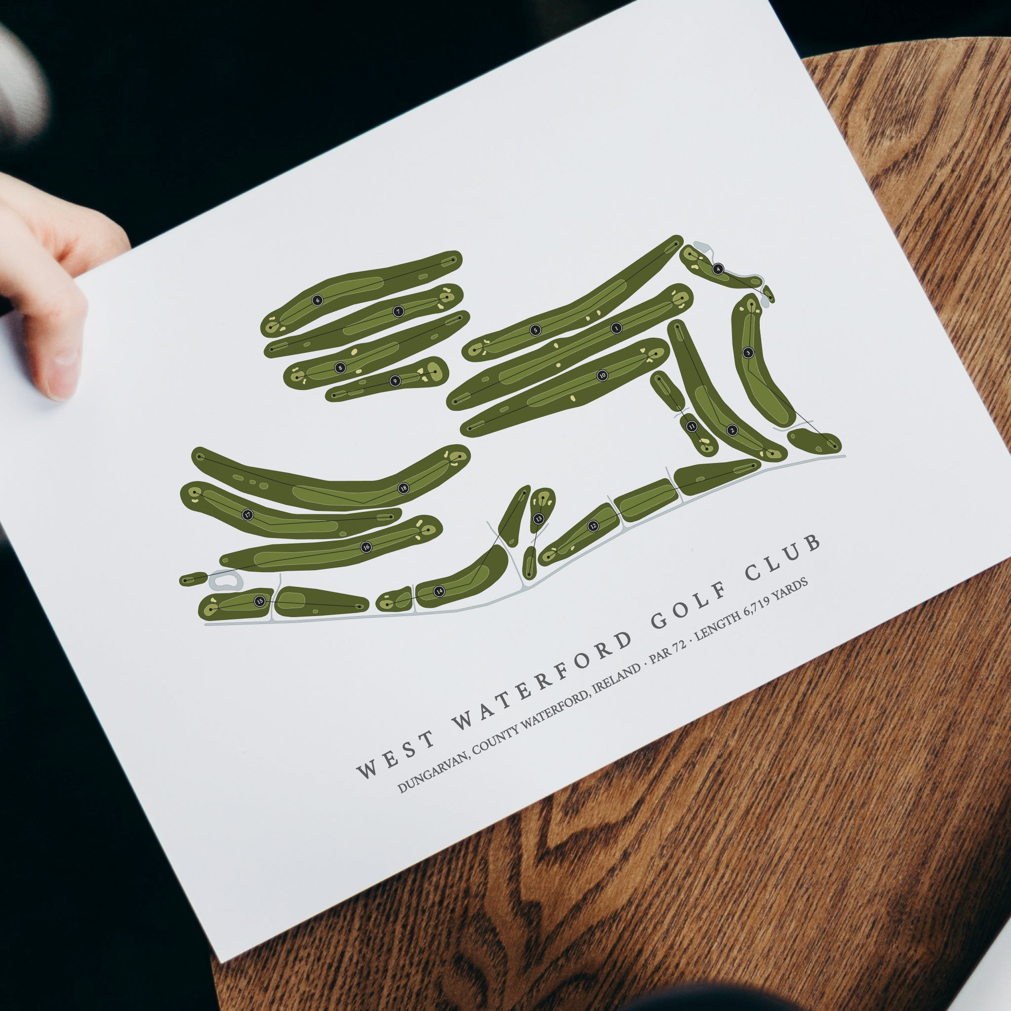 West Waterford Golf Club | Golf Course Map | With Laptop