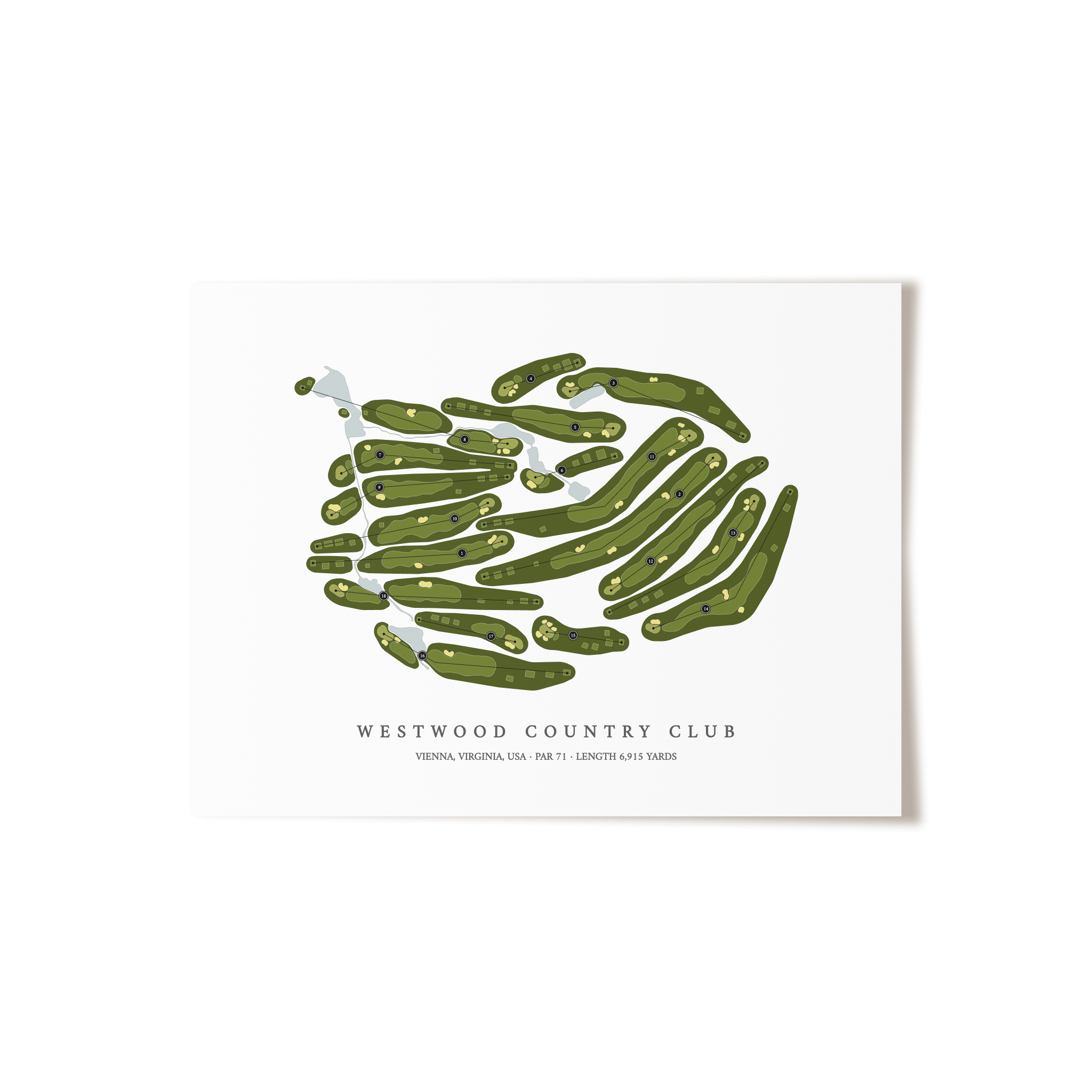 Westwood Country Club | Golf Course Print | Unframed