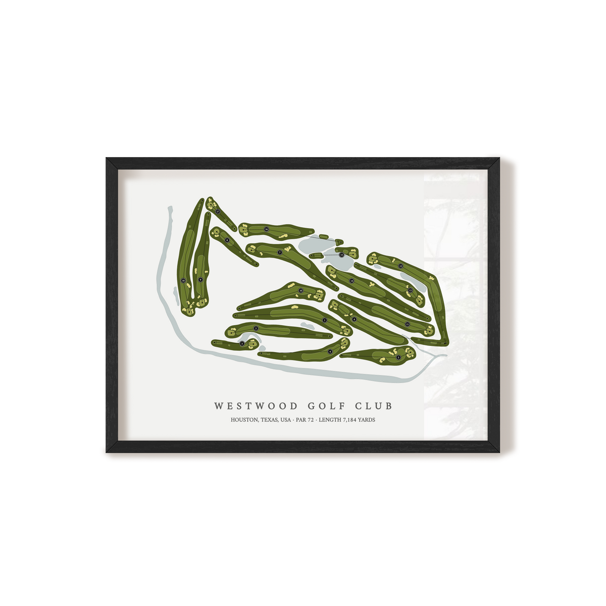 Westwood Golf Club | Golf Course Map | Black Frame