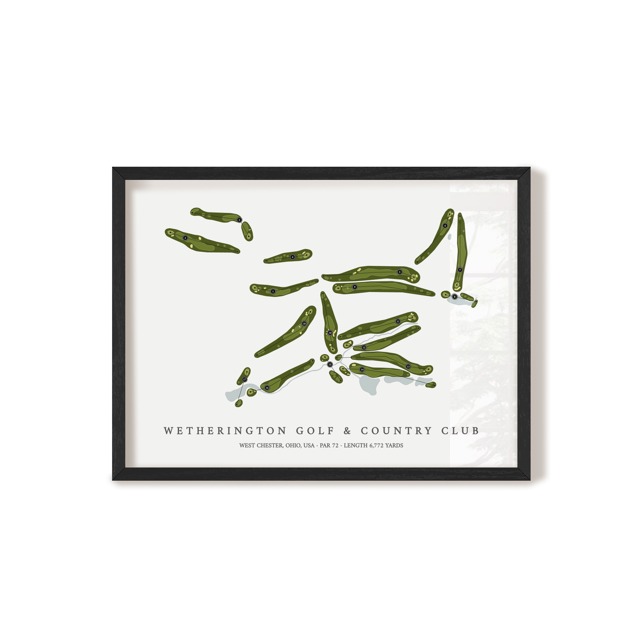 Wetherington Golf & Country Club | Golf Course Map | Black+Frame