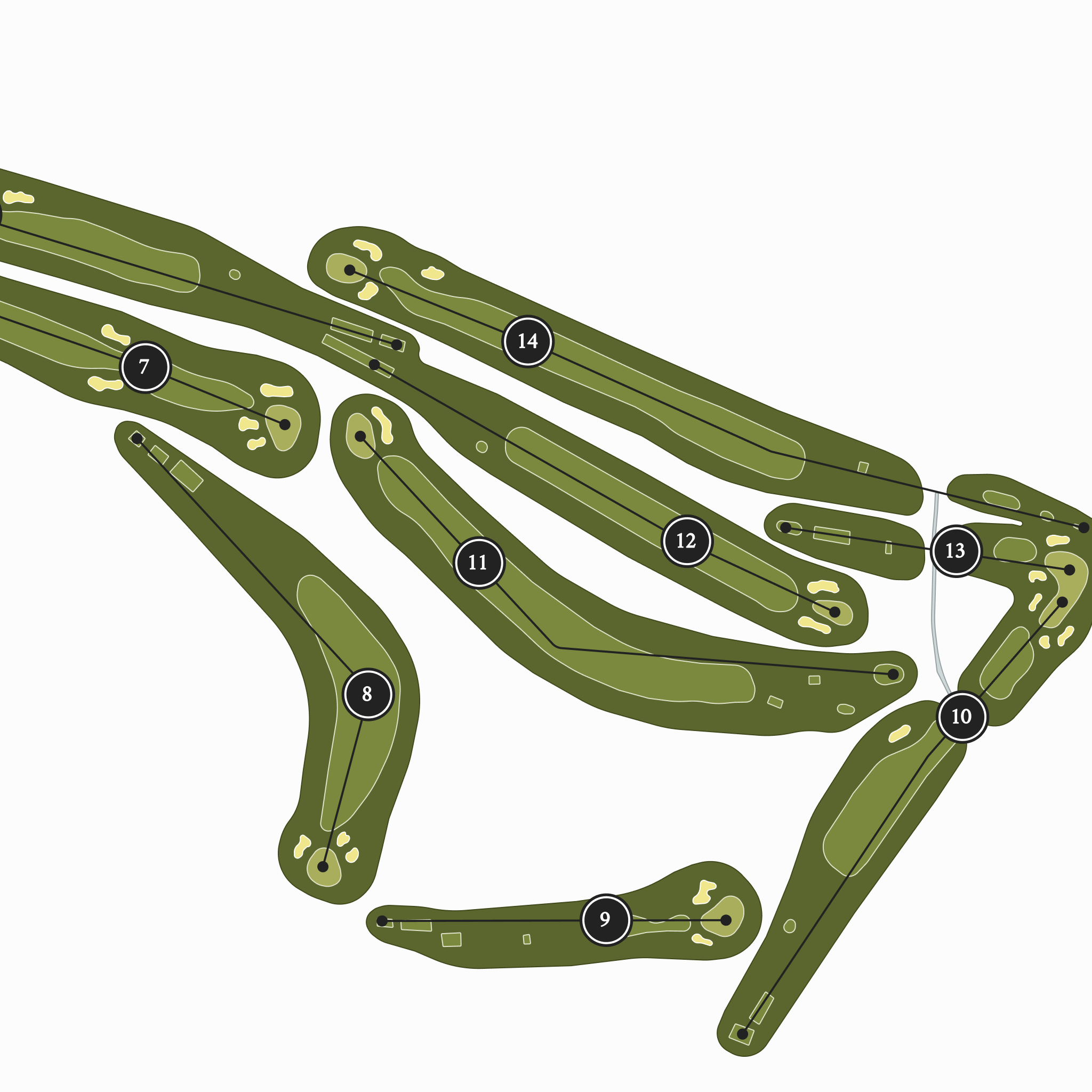 Wethersfield Country Club | Golf Course Map | Close Up