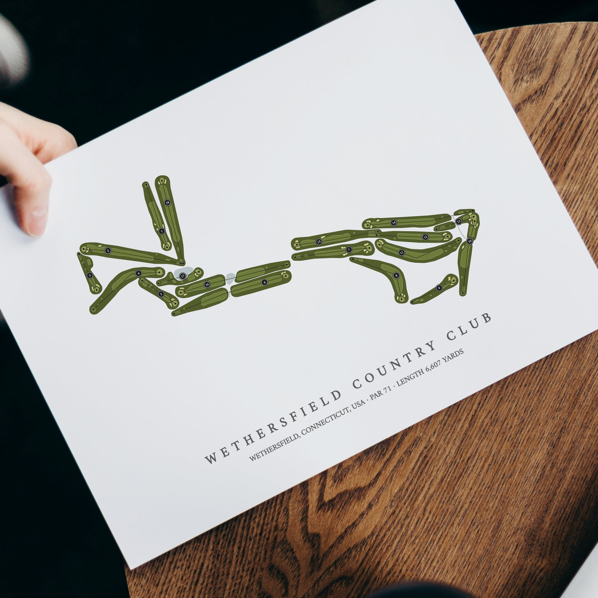 Wethersfield Country Club | Golf Course Map | With Laptop