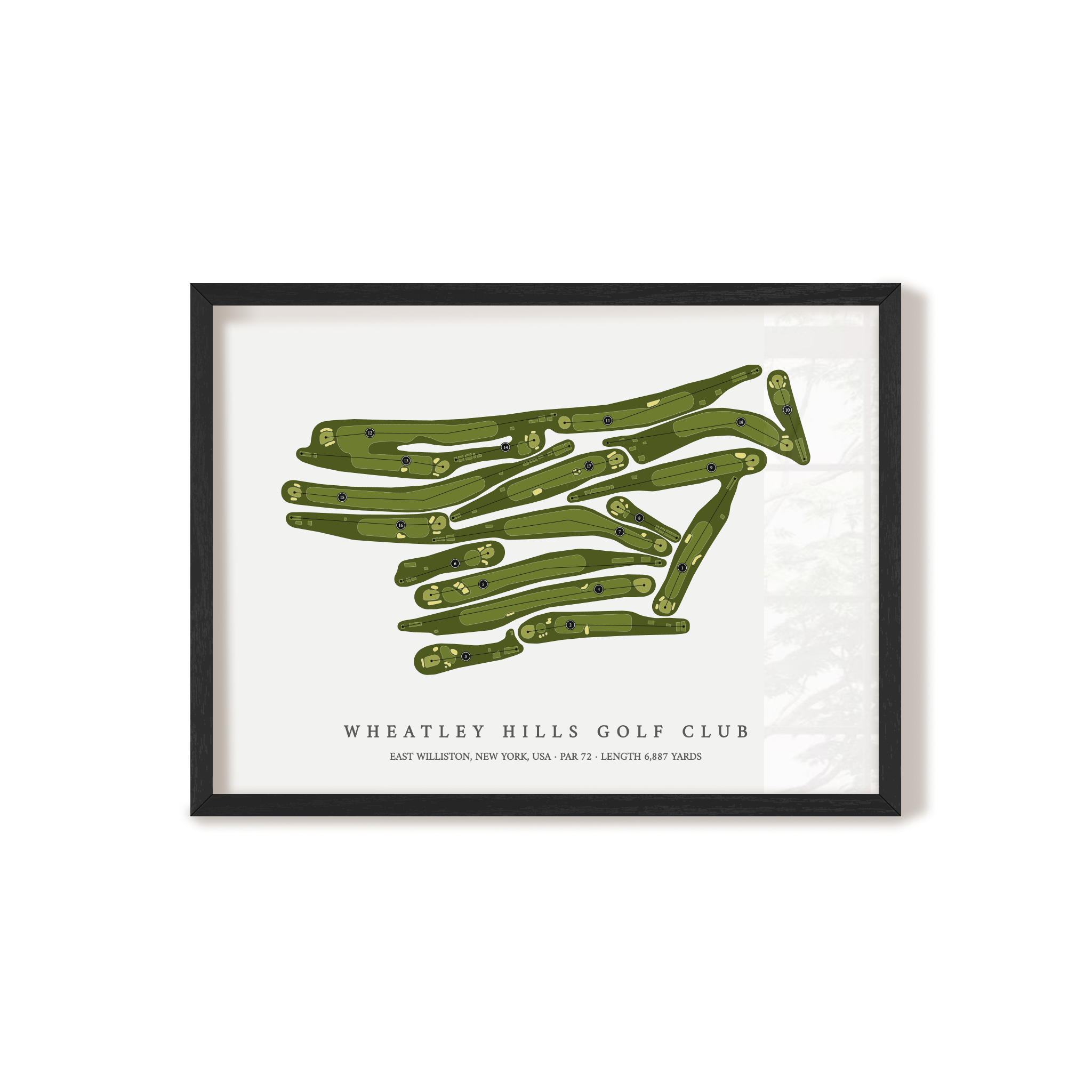 Wheatley Hills Golf Club | Golf Course Print | Black Frame