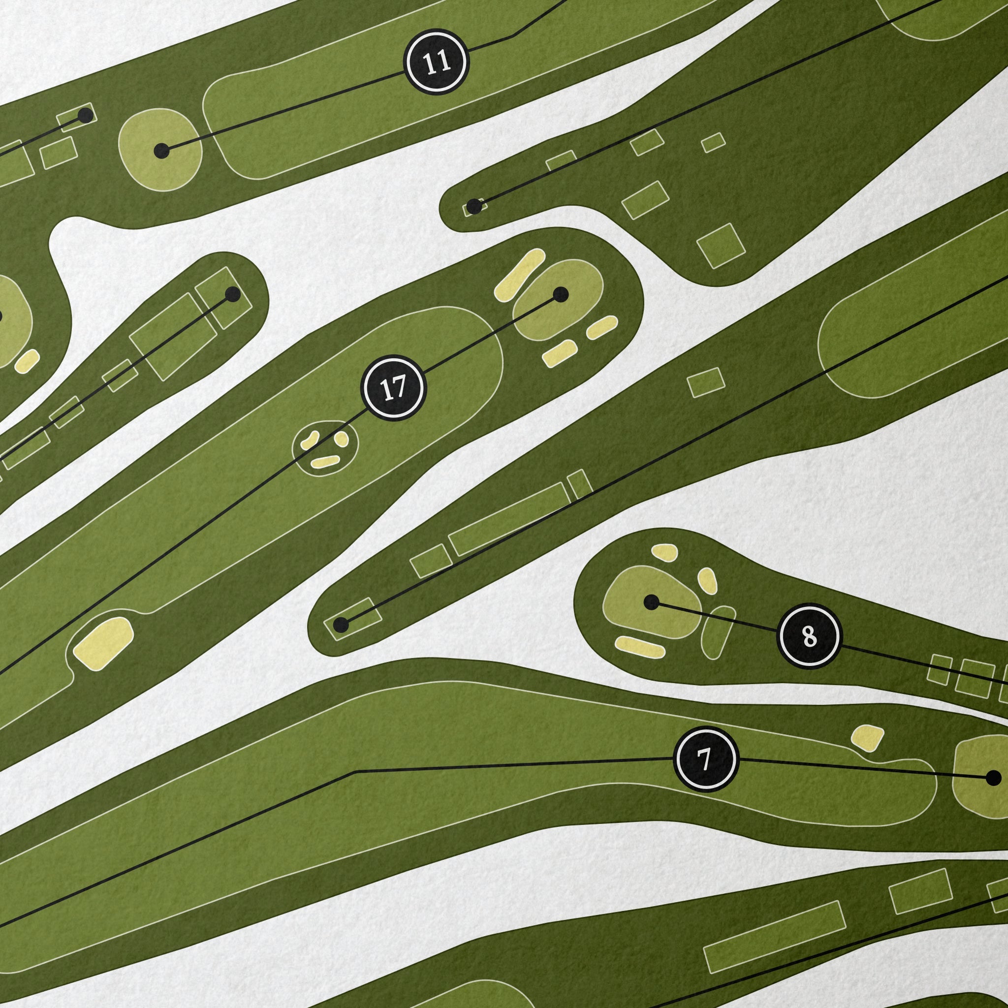 Wheatley Hills Golf Club | Golf Course Print | Close Up