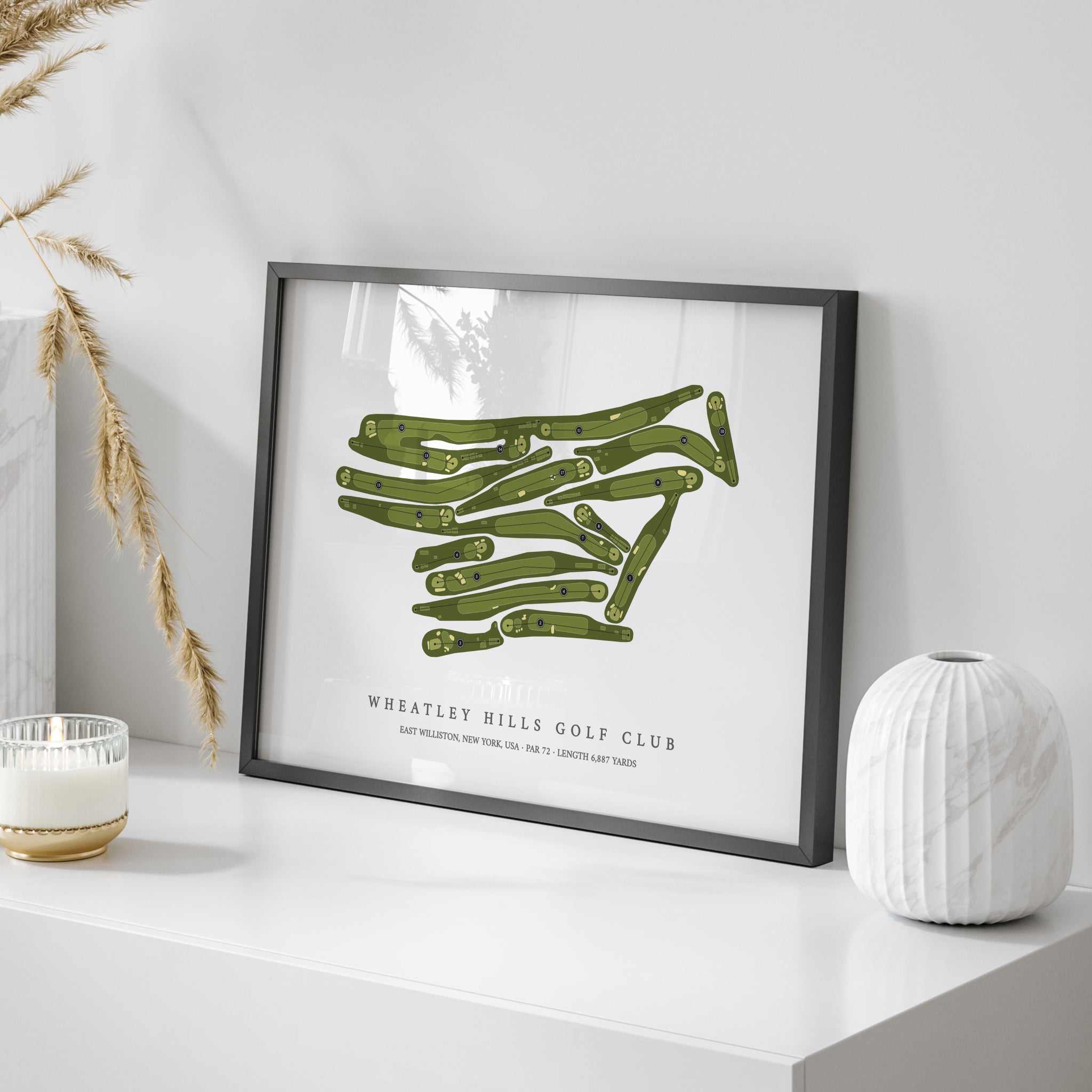 Wheatley Hills Golf Club | Golf Course Print | On Table