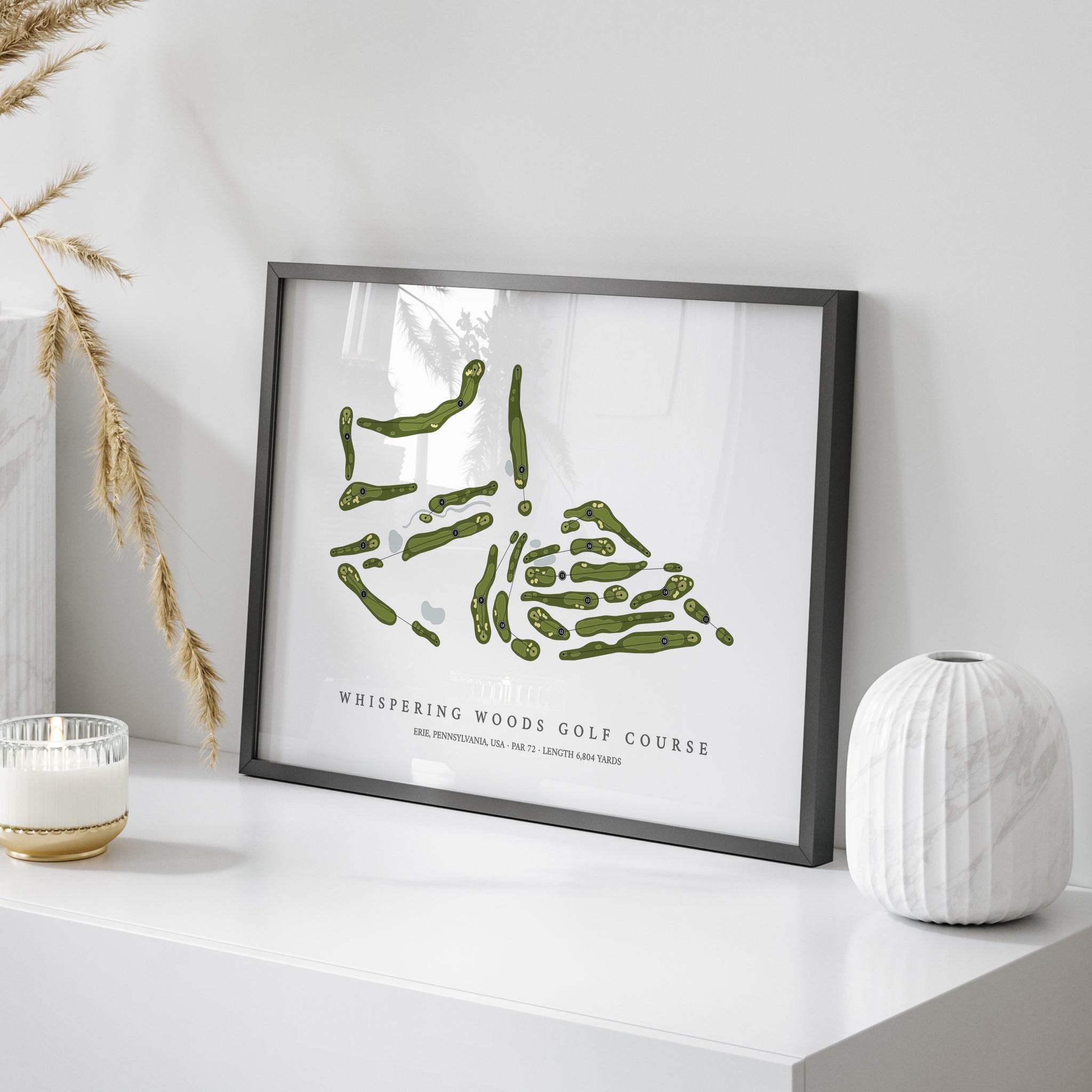 Whispering Woods Golf Course | Golf Course Map | On Table