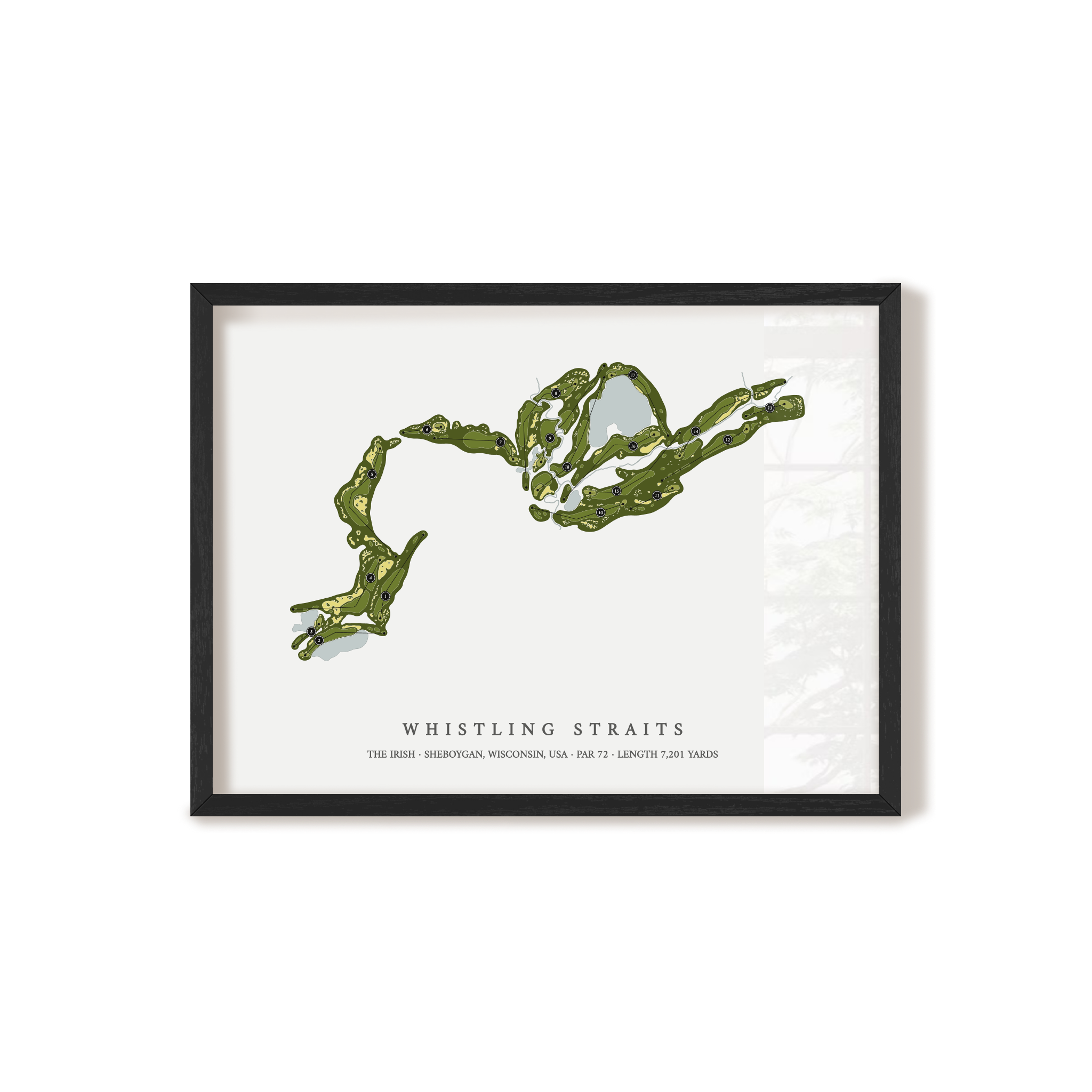 Whistling Straits - The Irish | Golf Course Print | Black Frame