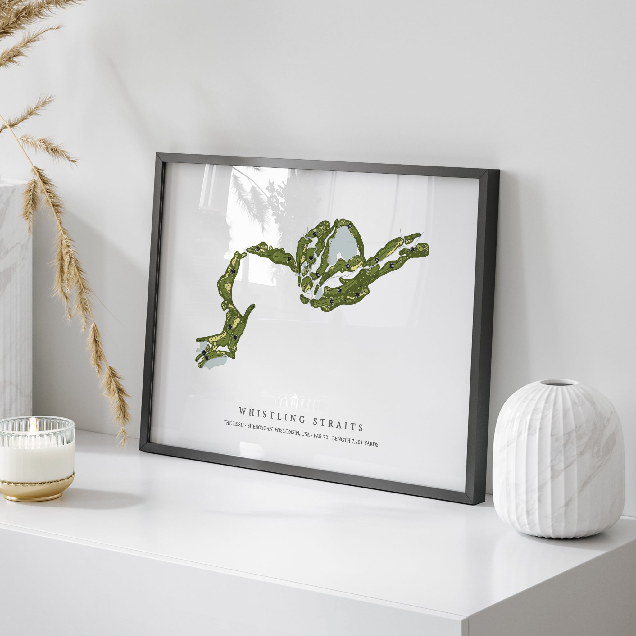 Whistling Straits - The Irish | Golf Course Print | On Table