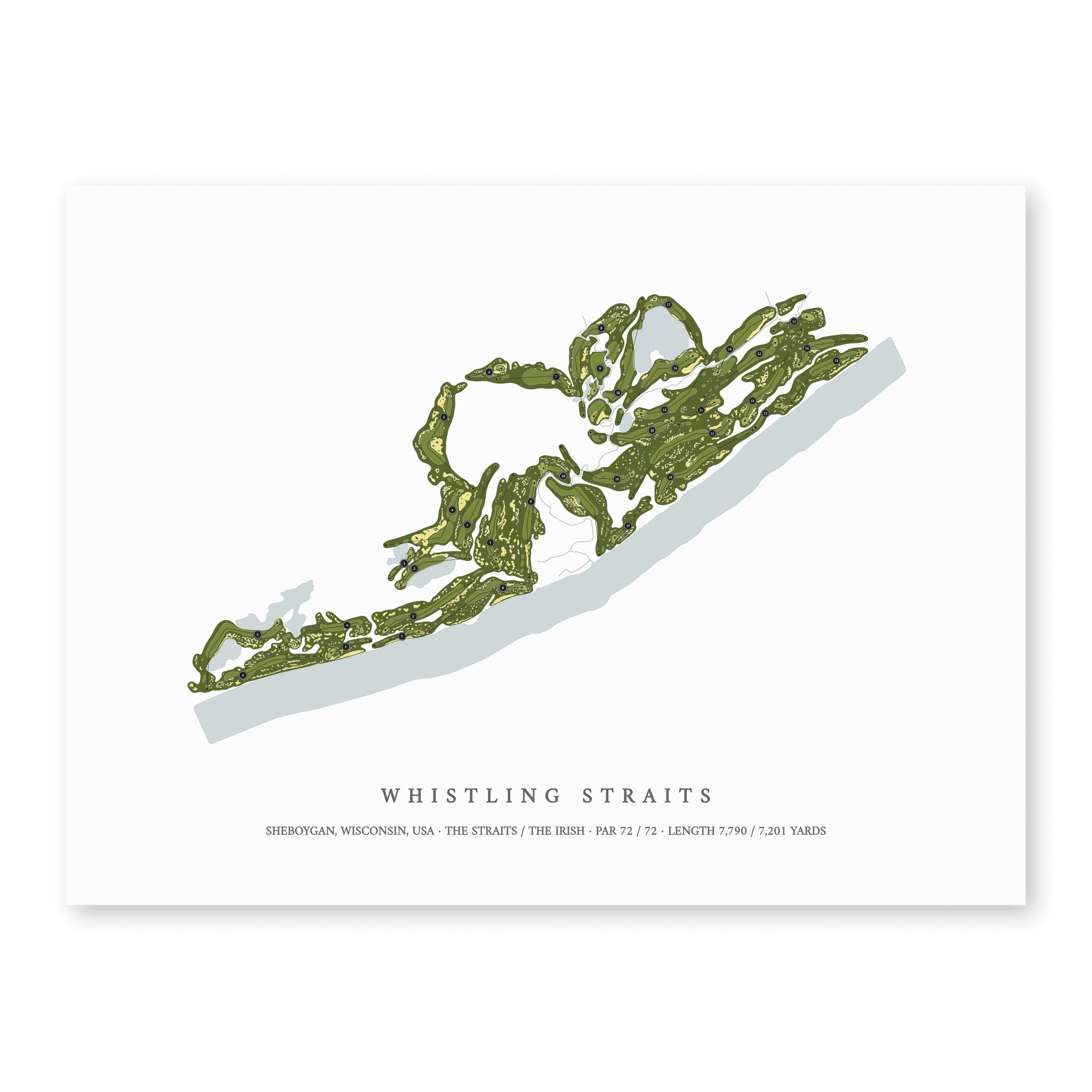 Whistling Straits | Golf Course Print | Unframed