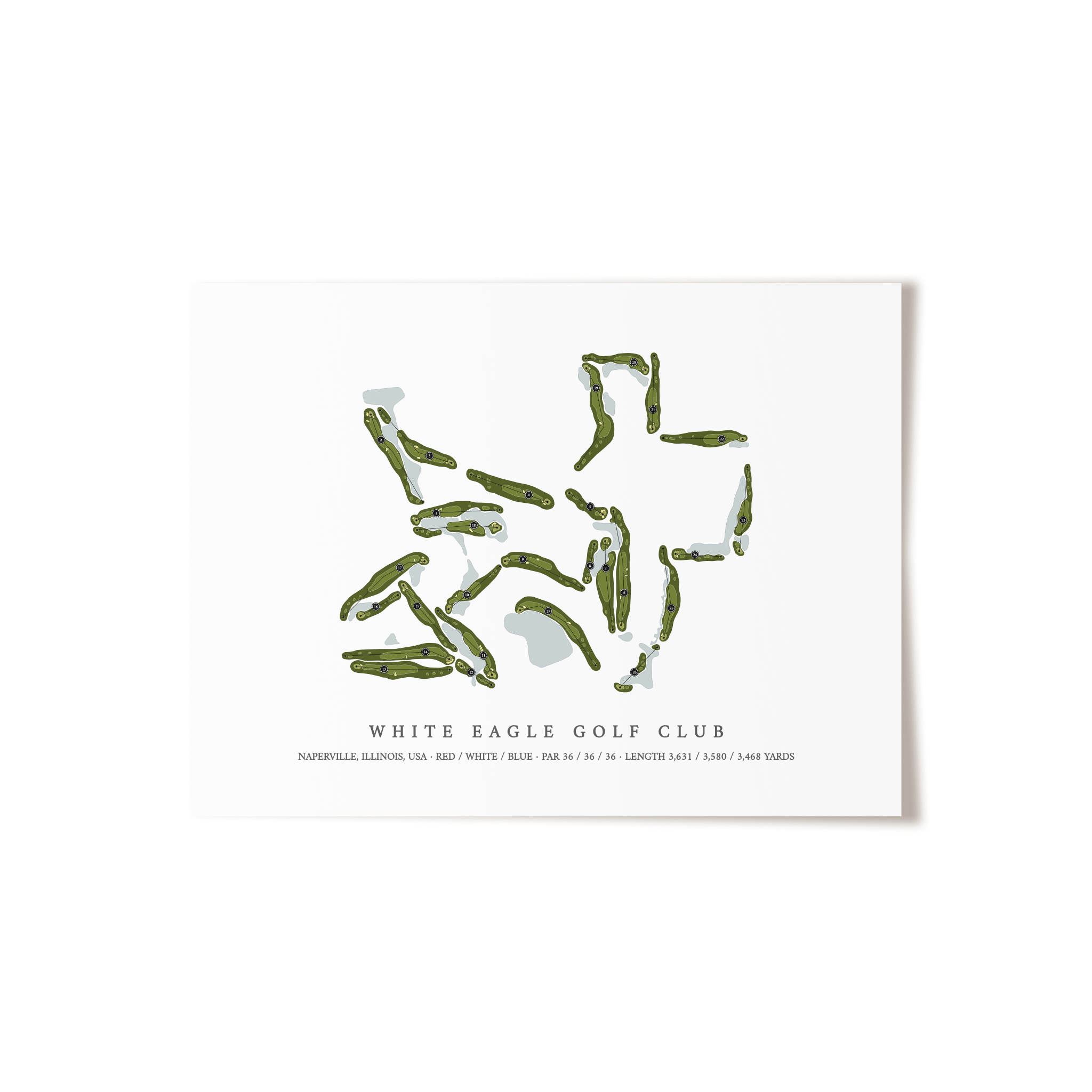 White Eagle Golf Club | Golf Course Print | Unframed