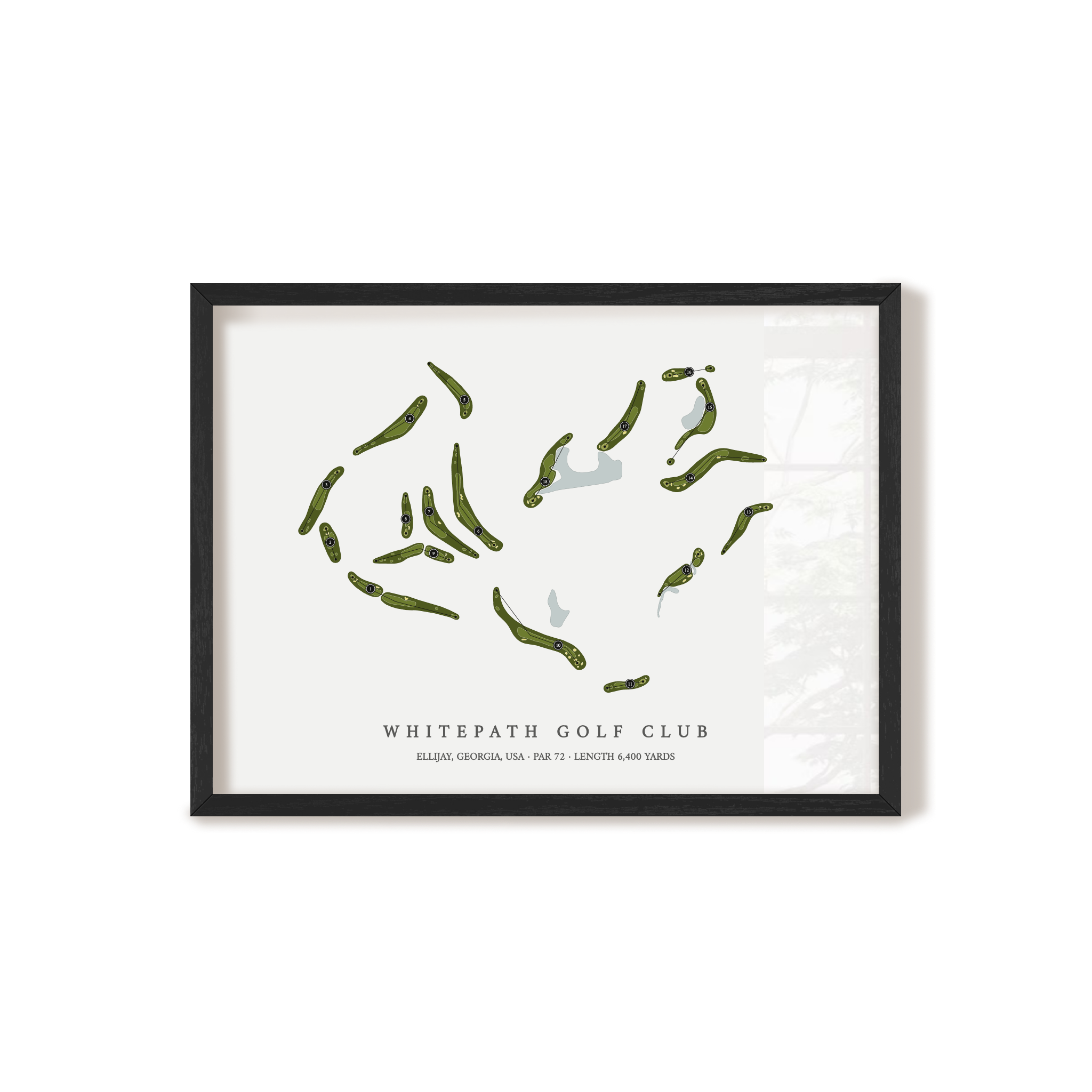 Whitepath Golf Club | Golf Course Map | Black Frame