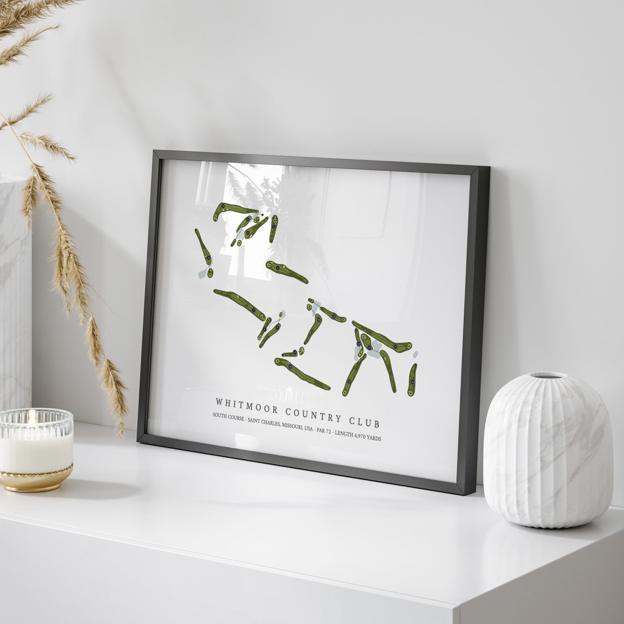Whitmoor Country Club - South Course | Golf Course Map | On Table