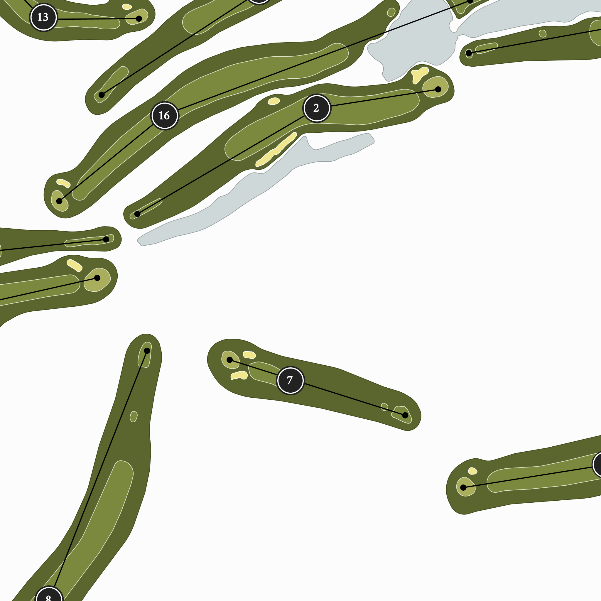 Whitney Farms Golf Club | Golf Course Print | Close Up