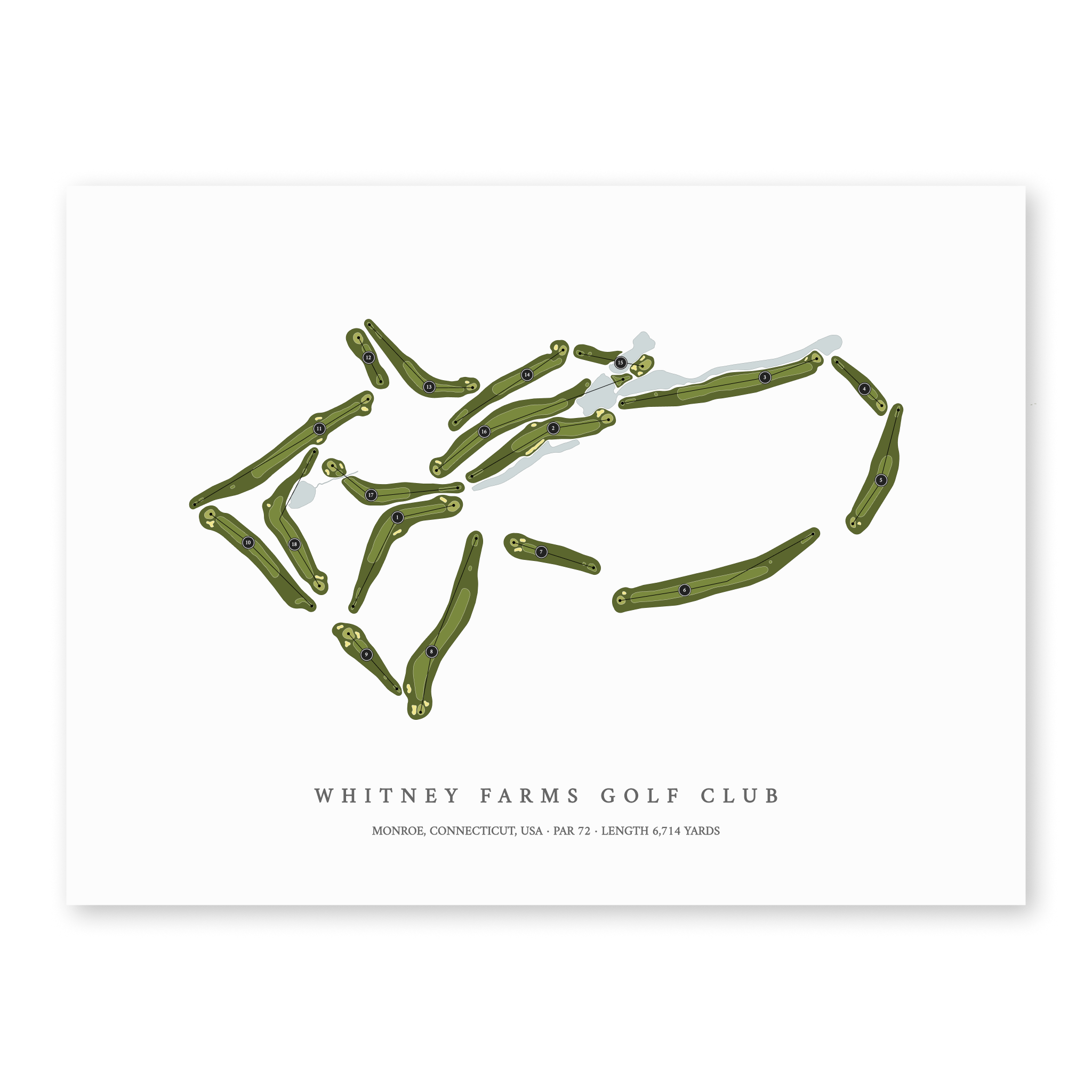Whitney Farms Golf Club | Golf Course Print | Unframed