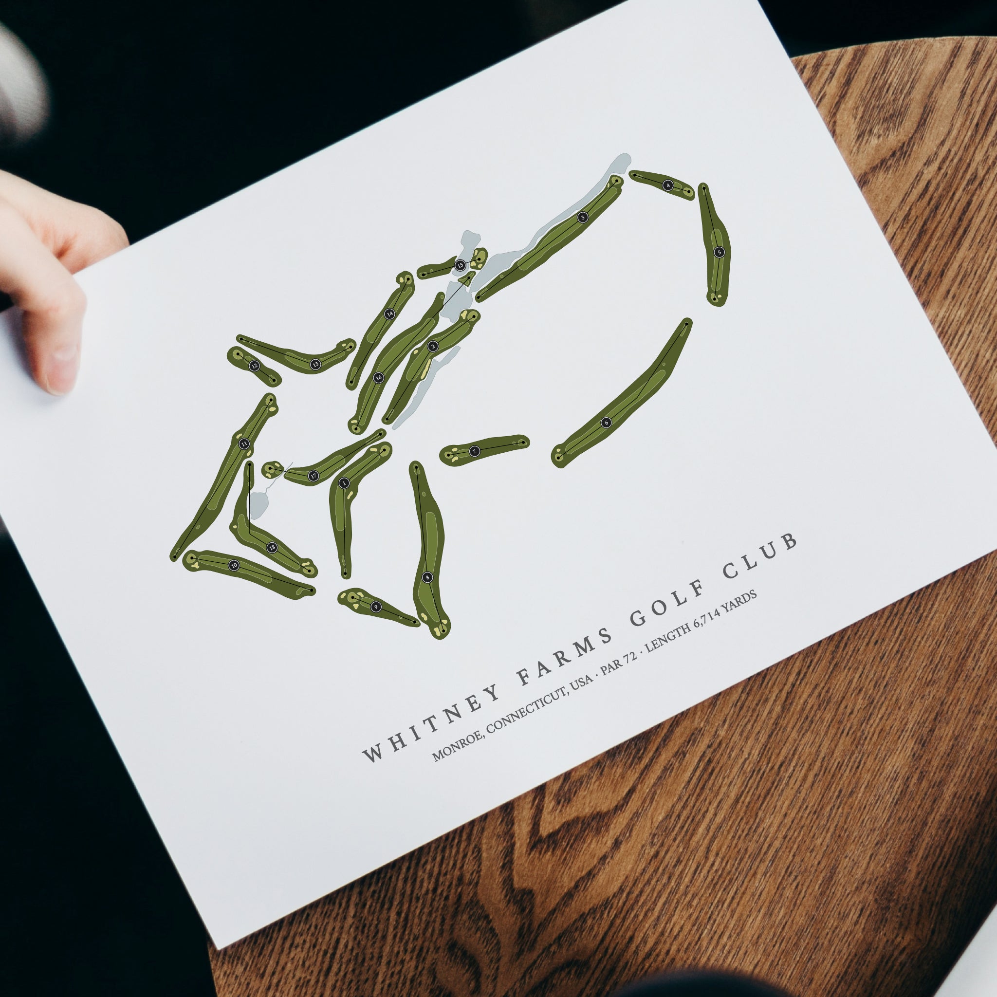 Whitney Farms Golf Club | Golf Course Print | With Laptop