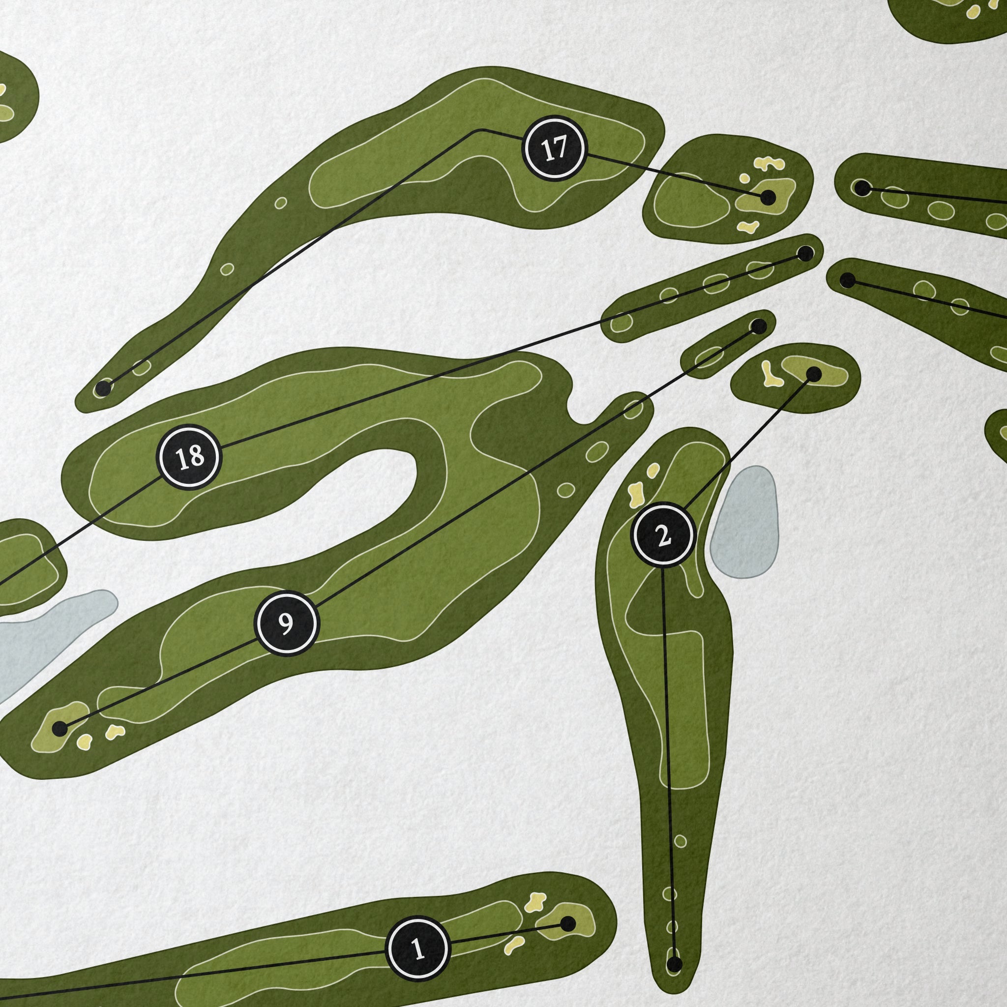 Whitney Oaks Golf Club | Golf Course Map | Close Up
