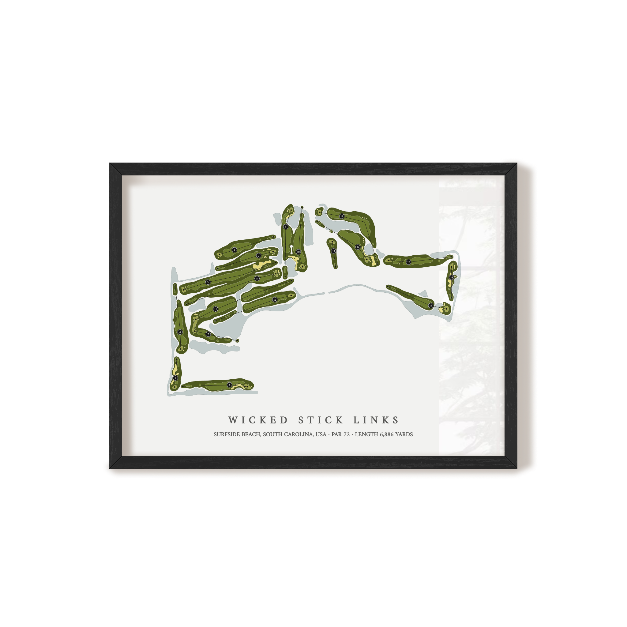 Wicked Stick Links | Golf Course Map | Black+Frame