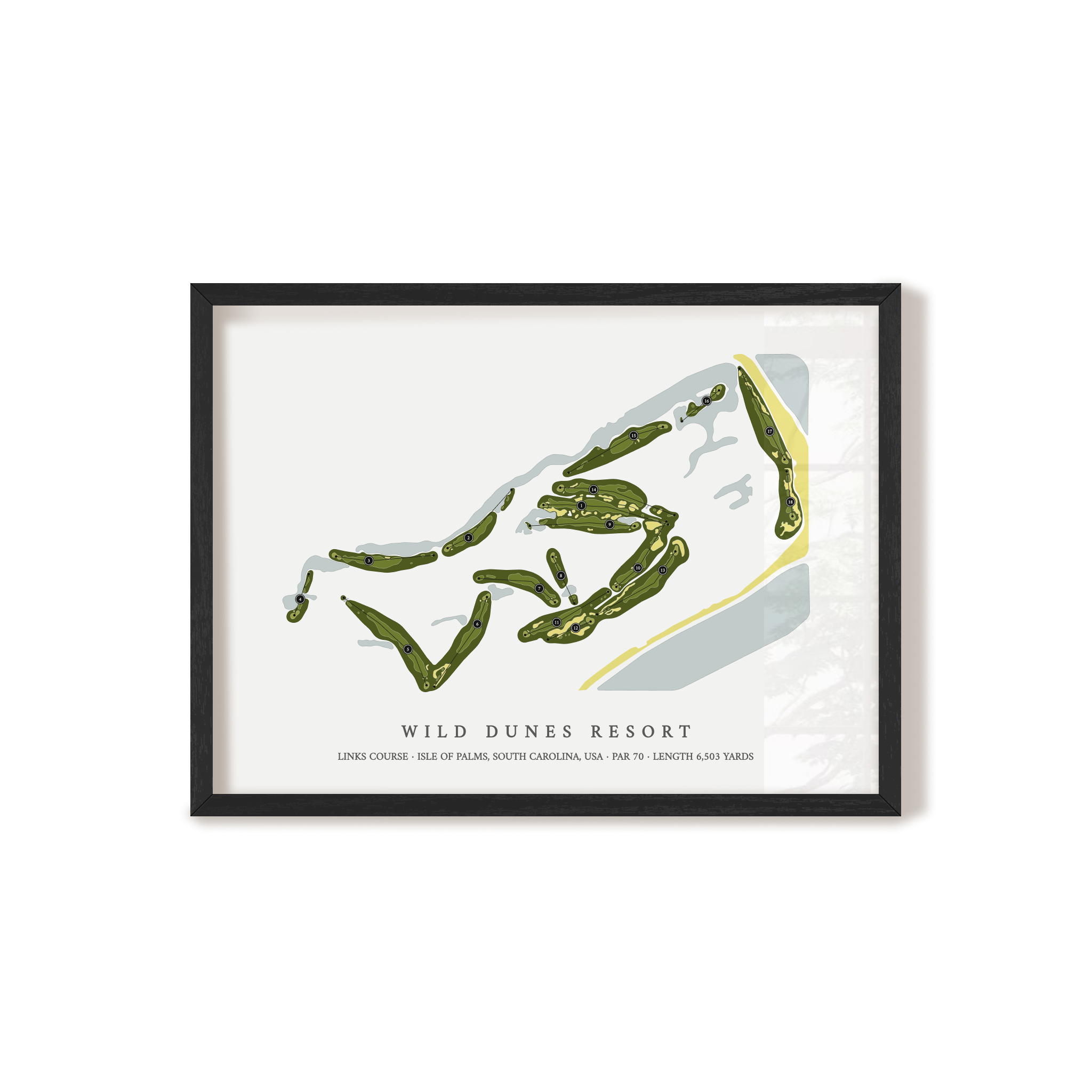 Wild Dunes Resort - Links Course | Golf Course Print | Black+Frame