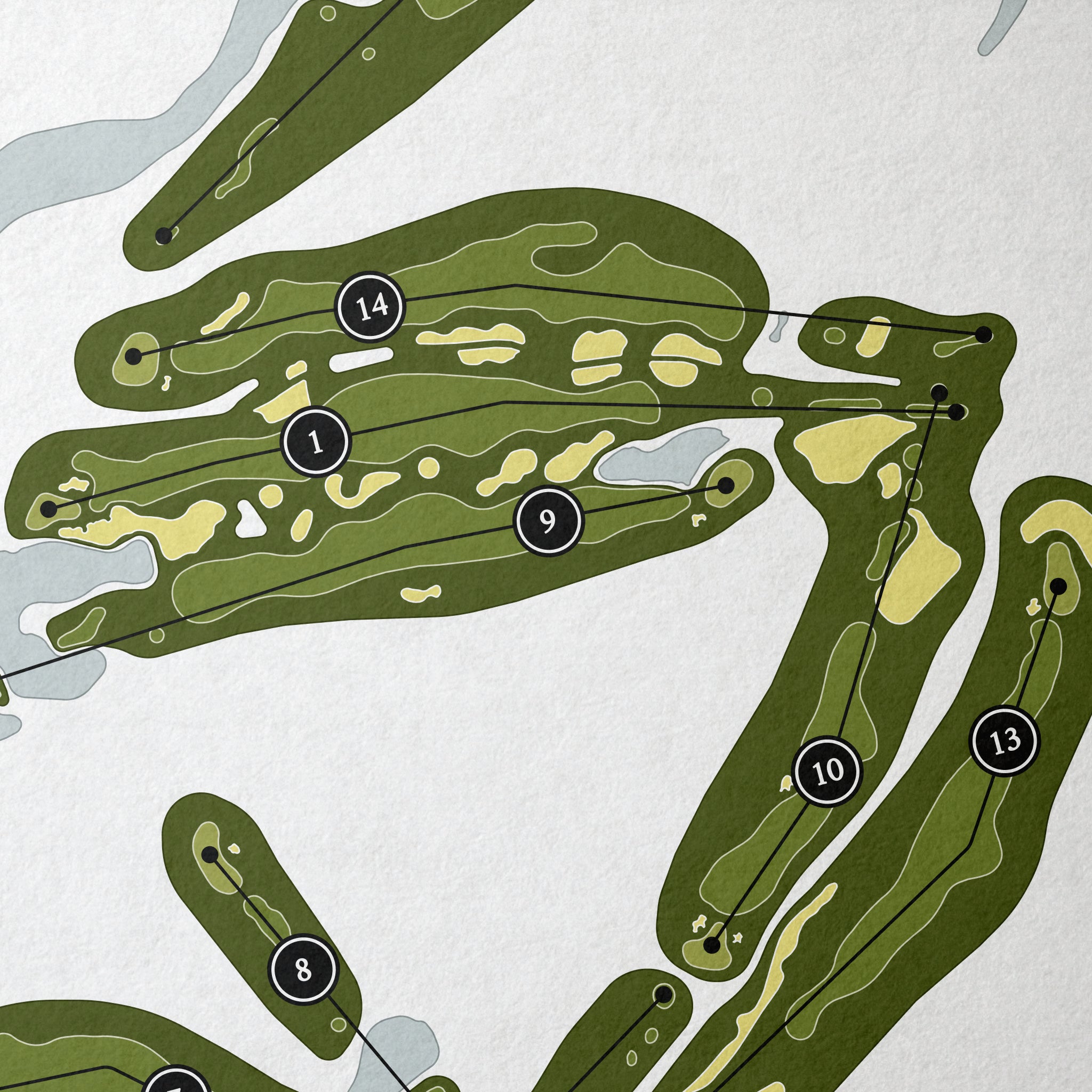 Wild Dunes Resort - Links Course | Golf Course Print | Close+Up