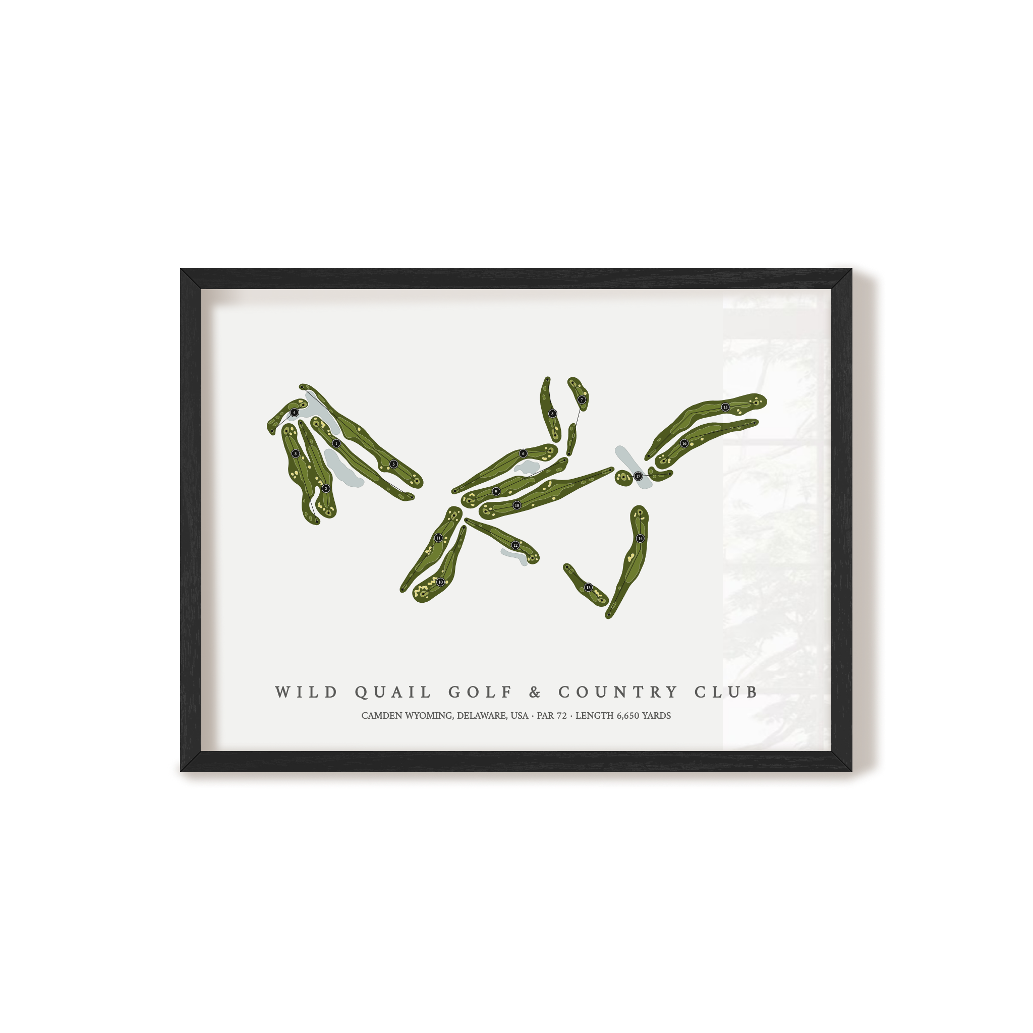 Wild Quail Golf & Country Club | Golf Course Map | Black Frame