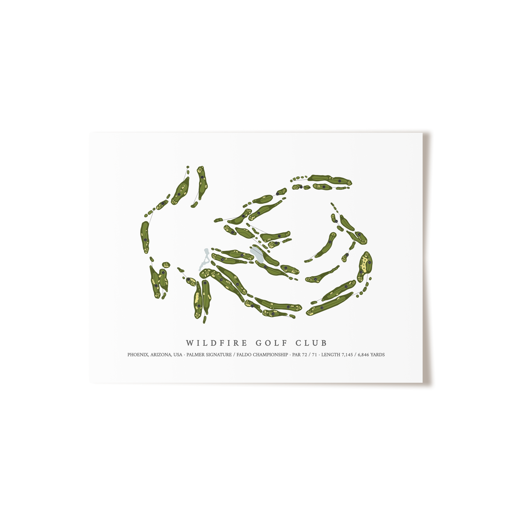 Wildfire Golf Club | Golf Course Map | Unframed