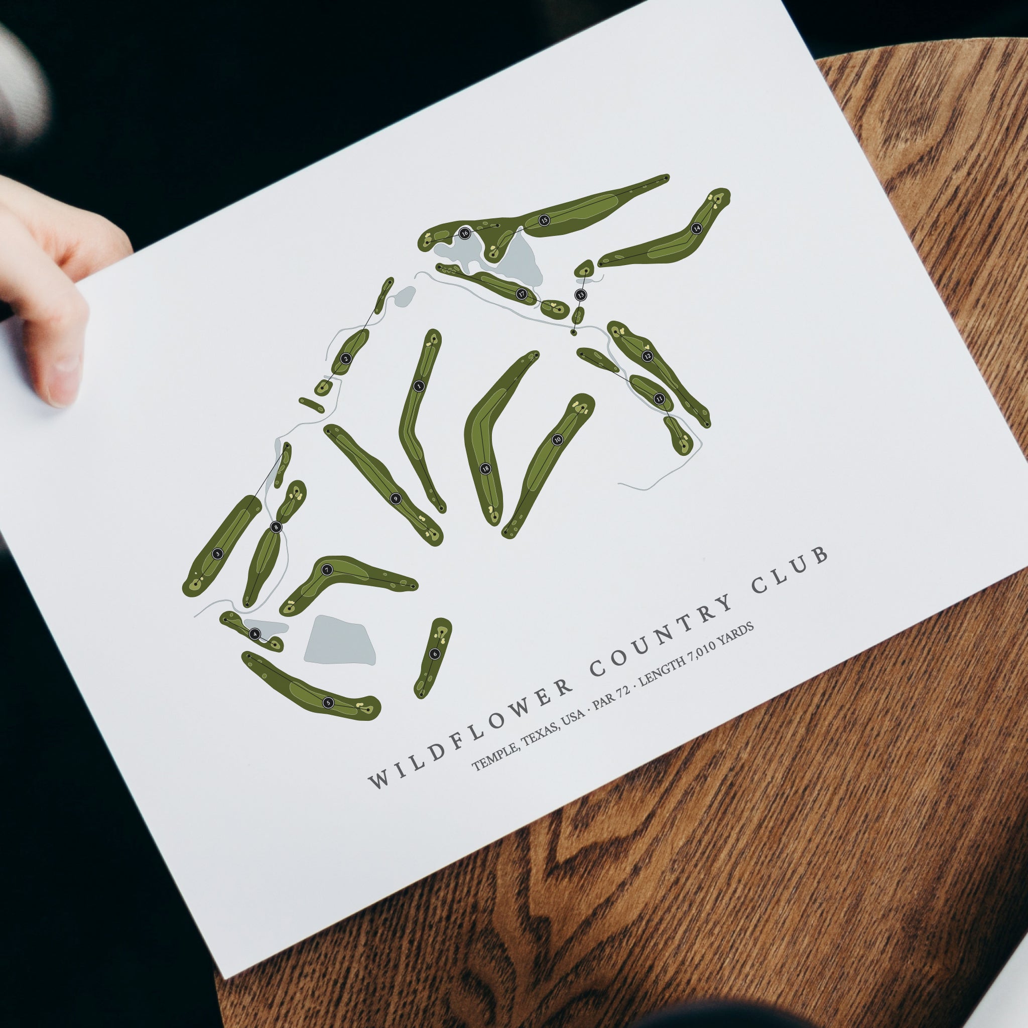 Wildflower Country Club | Golf Course Map | With Laptop