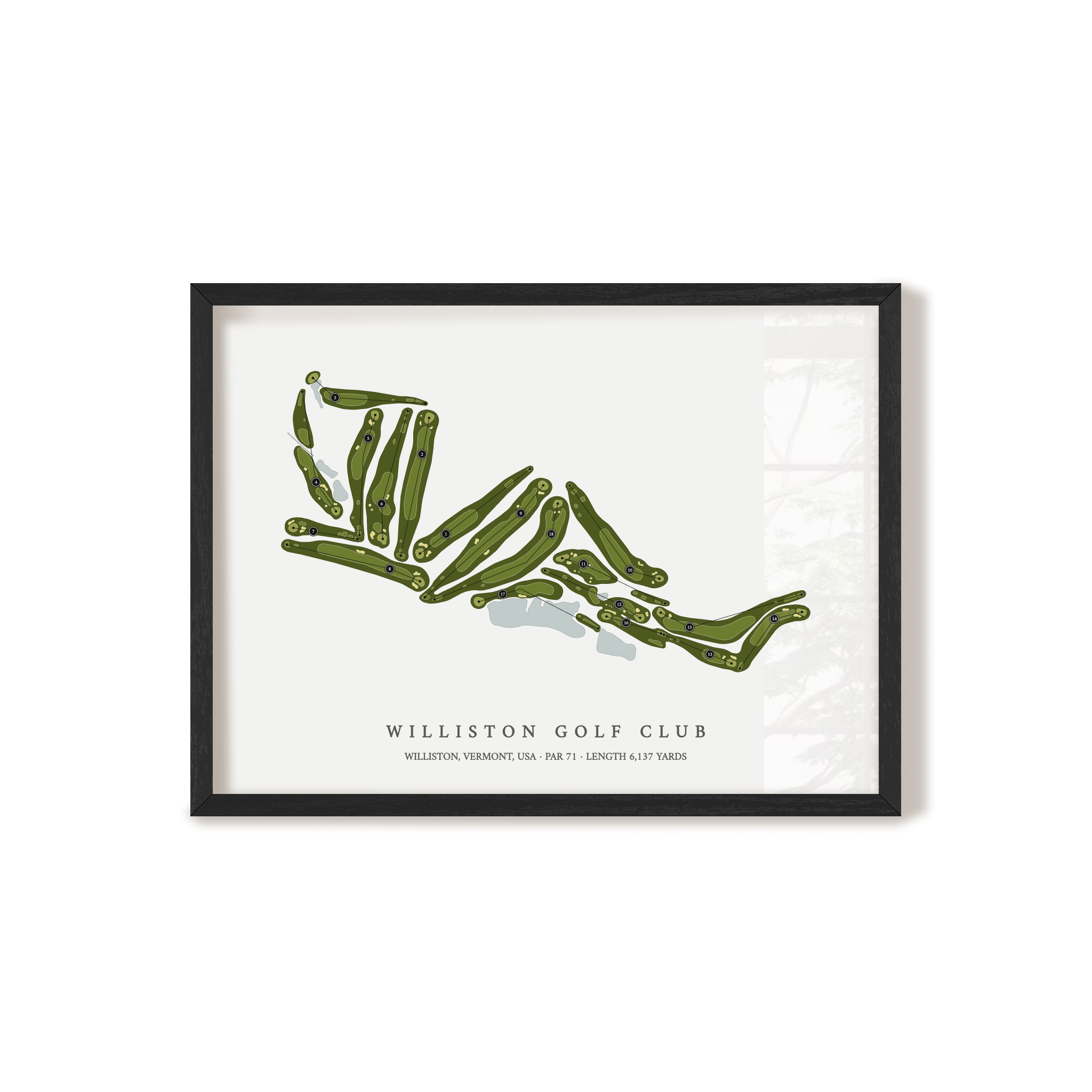 Williston Golf Club | Golf Course Map | Black+Frame