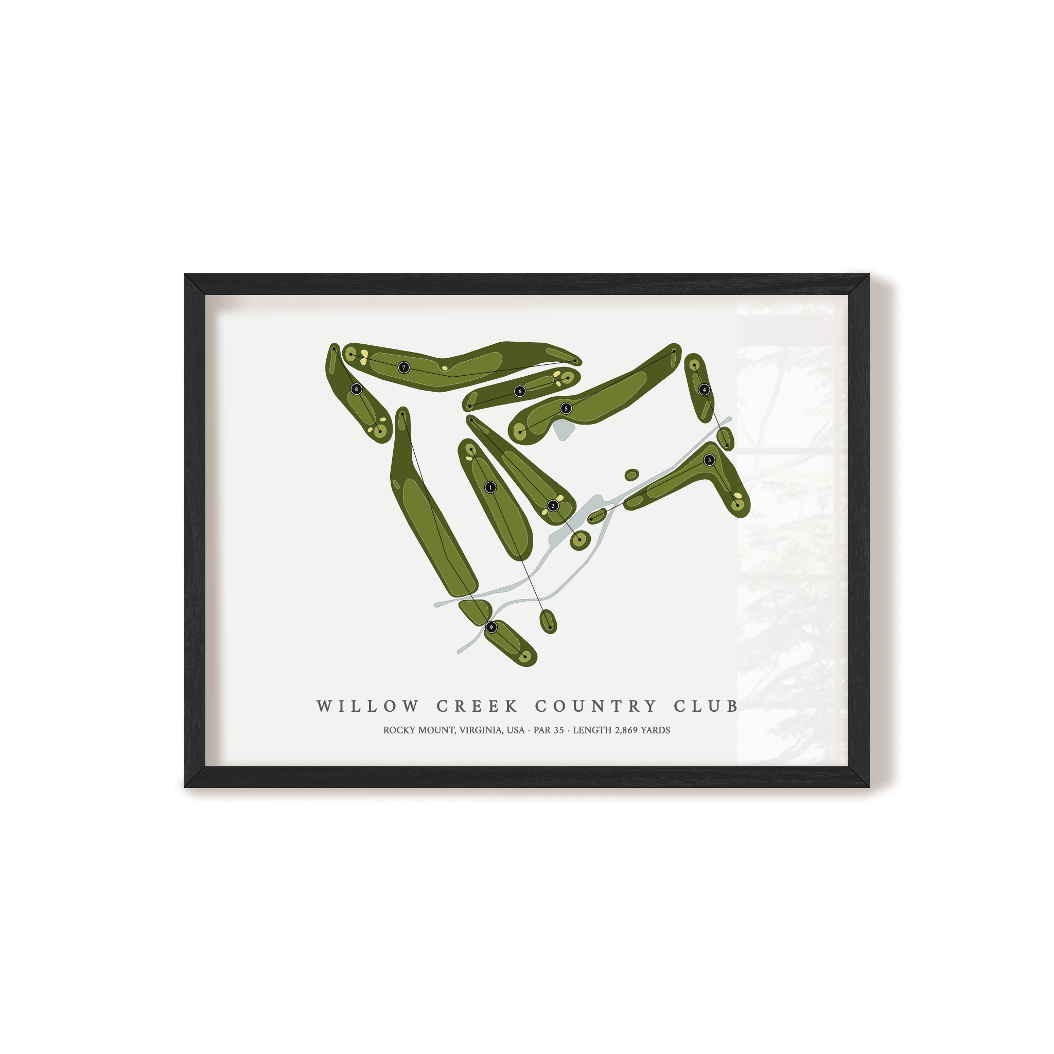 Willow Creek Country Club | Golf Course Map | Black+Frame