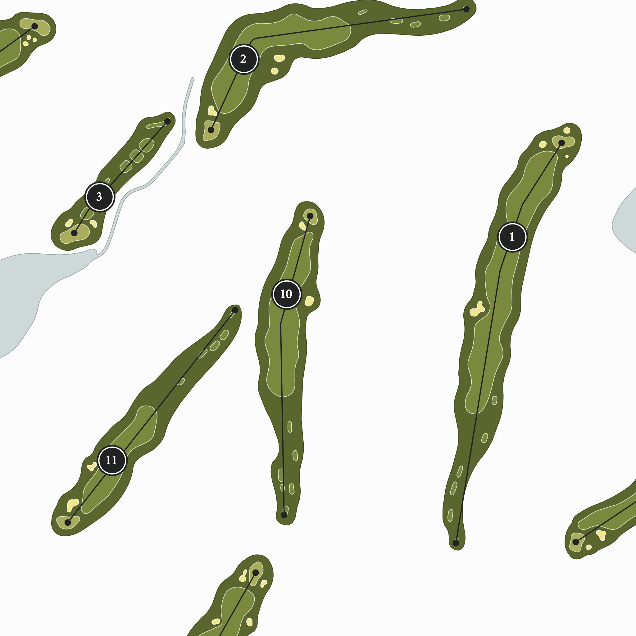 Willow Creek Golf Course | Golf Course Print | Close Up