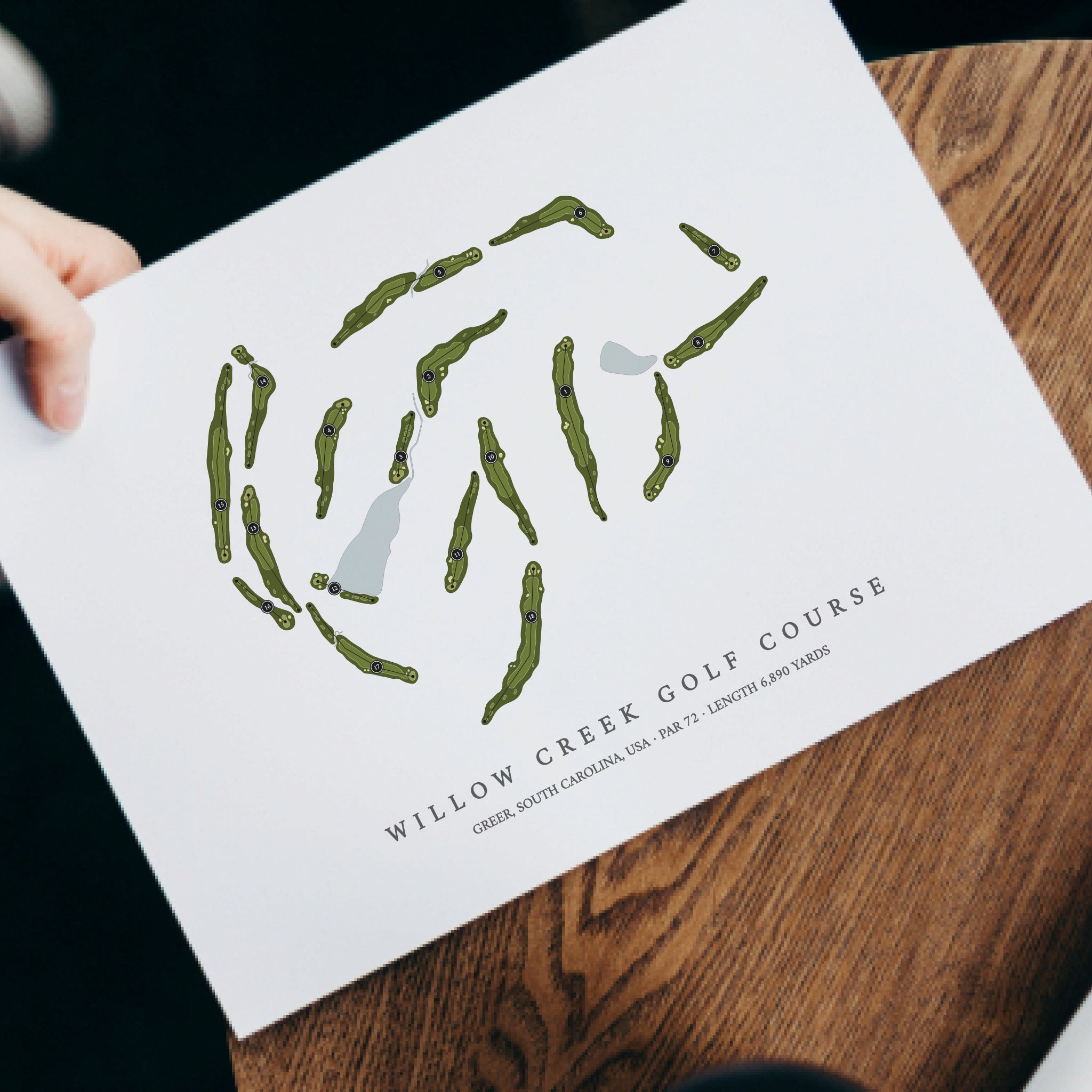 Willow Creek Golf Course | Golf Course Print | With Laptop