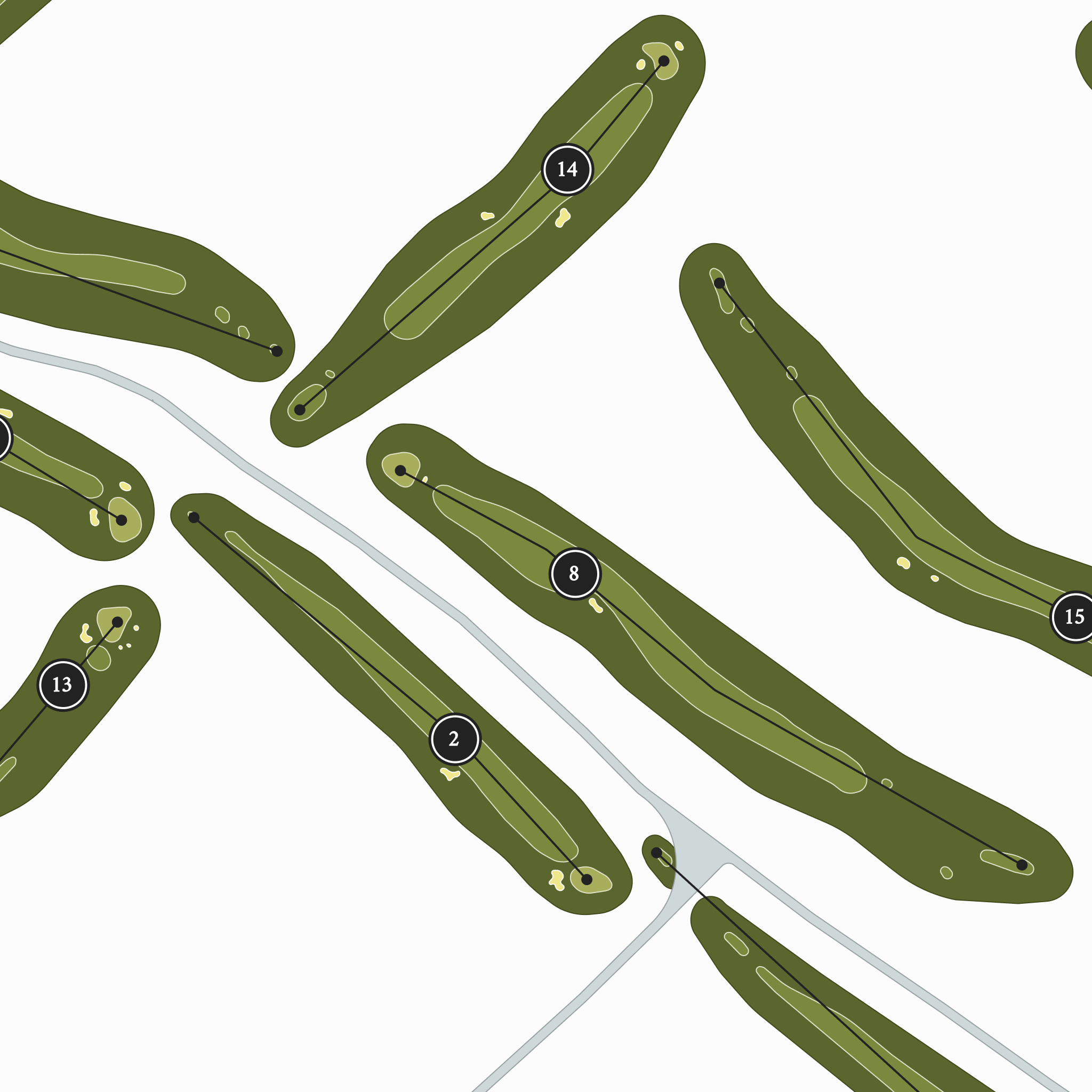 Willow Fork Country Club | Golf Course Map | Close Up