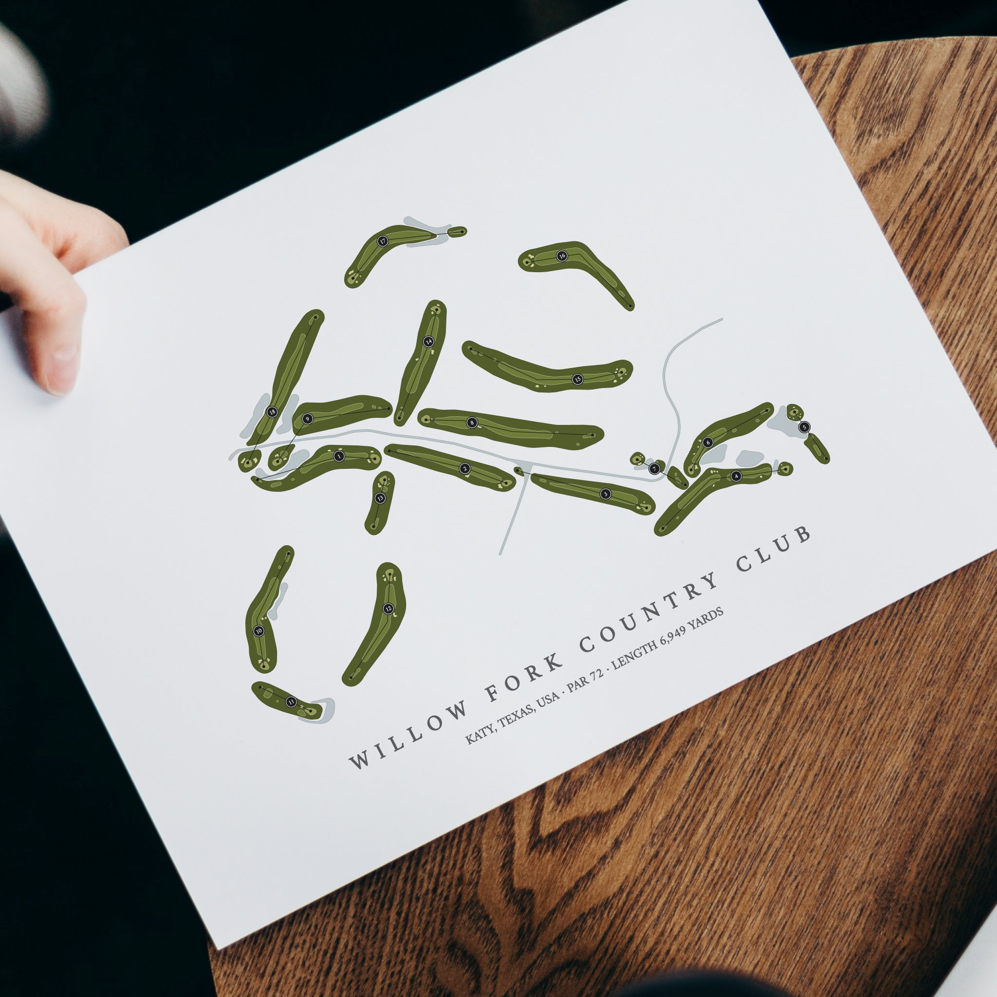 Willow Fork Country Club | Golf Course Map | With Laptop