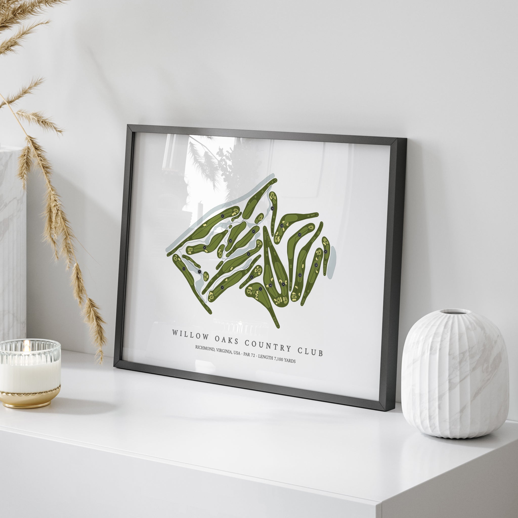 Willow Oaks Country Club | Golf Course Map | On Table