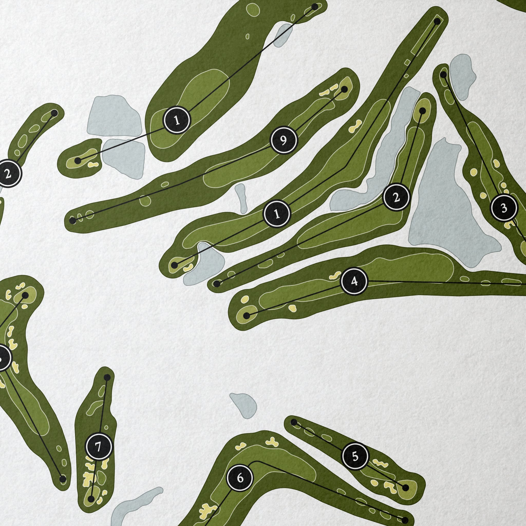 Willowbend Country Club | Golf Course Print | Close Up