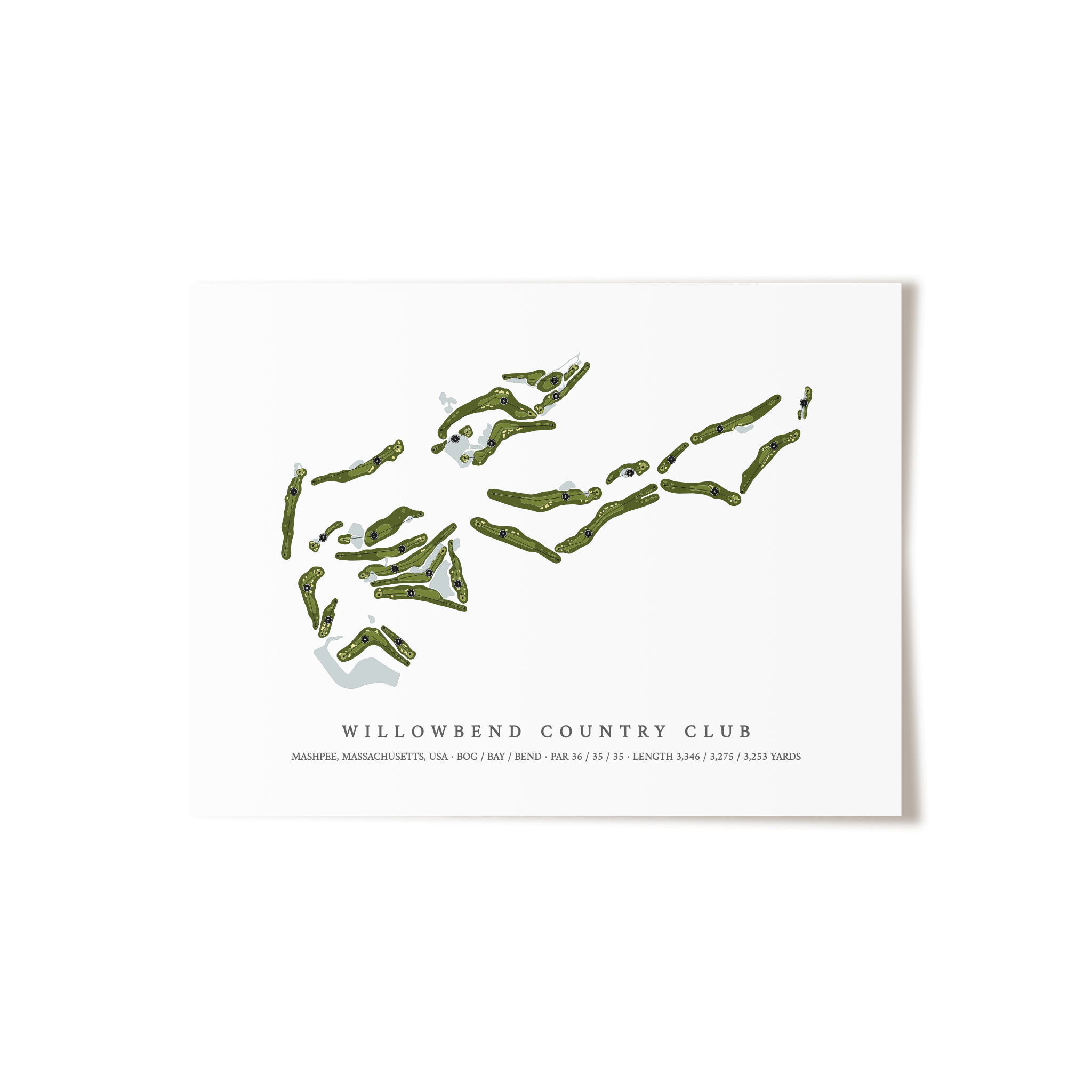 Willowbend Country Club | Golf Course Print | Unframed