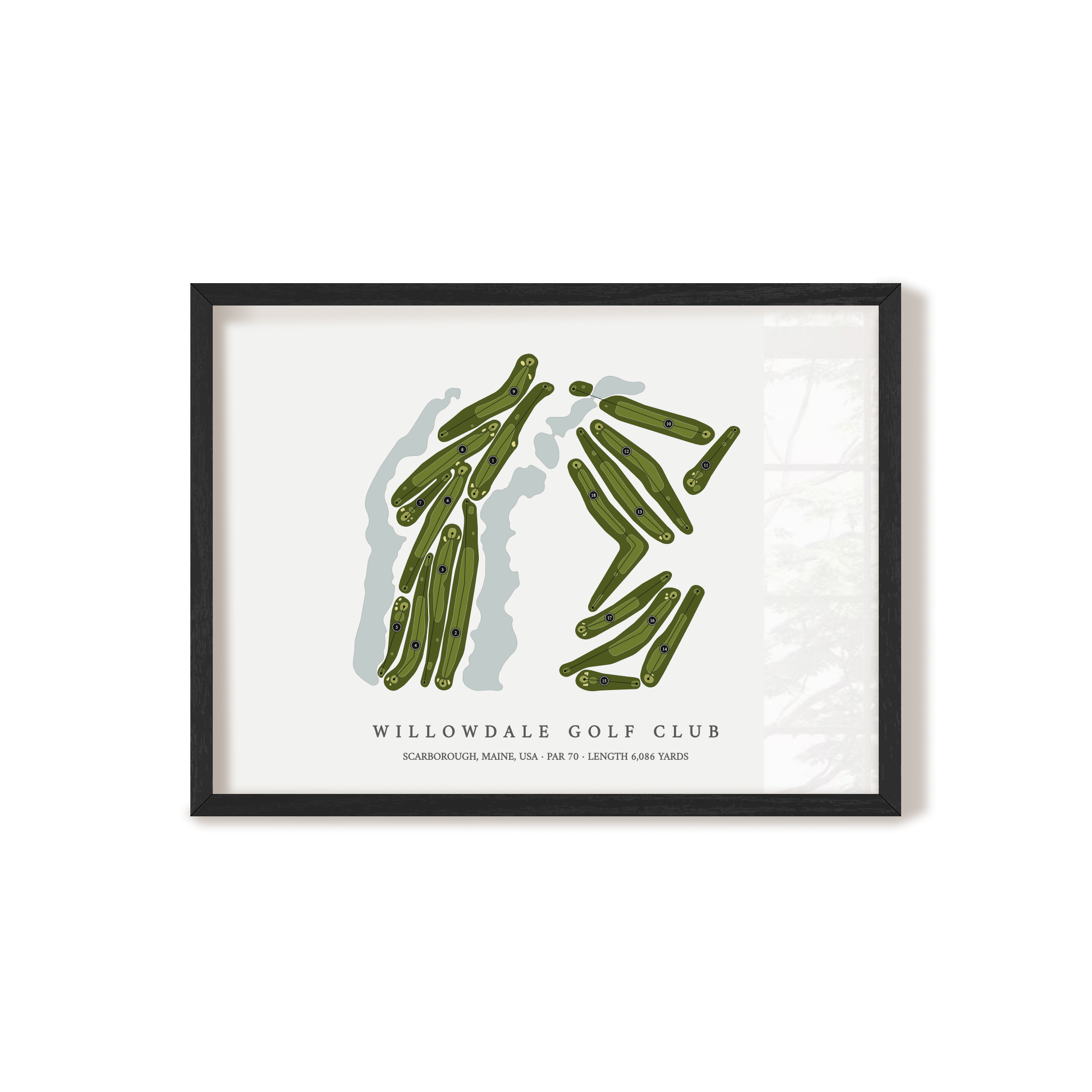 Willowdale Golf Club | Golf Course Print | Black+Frame