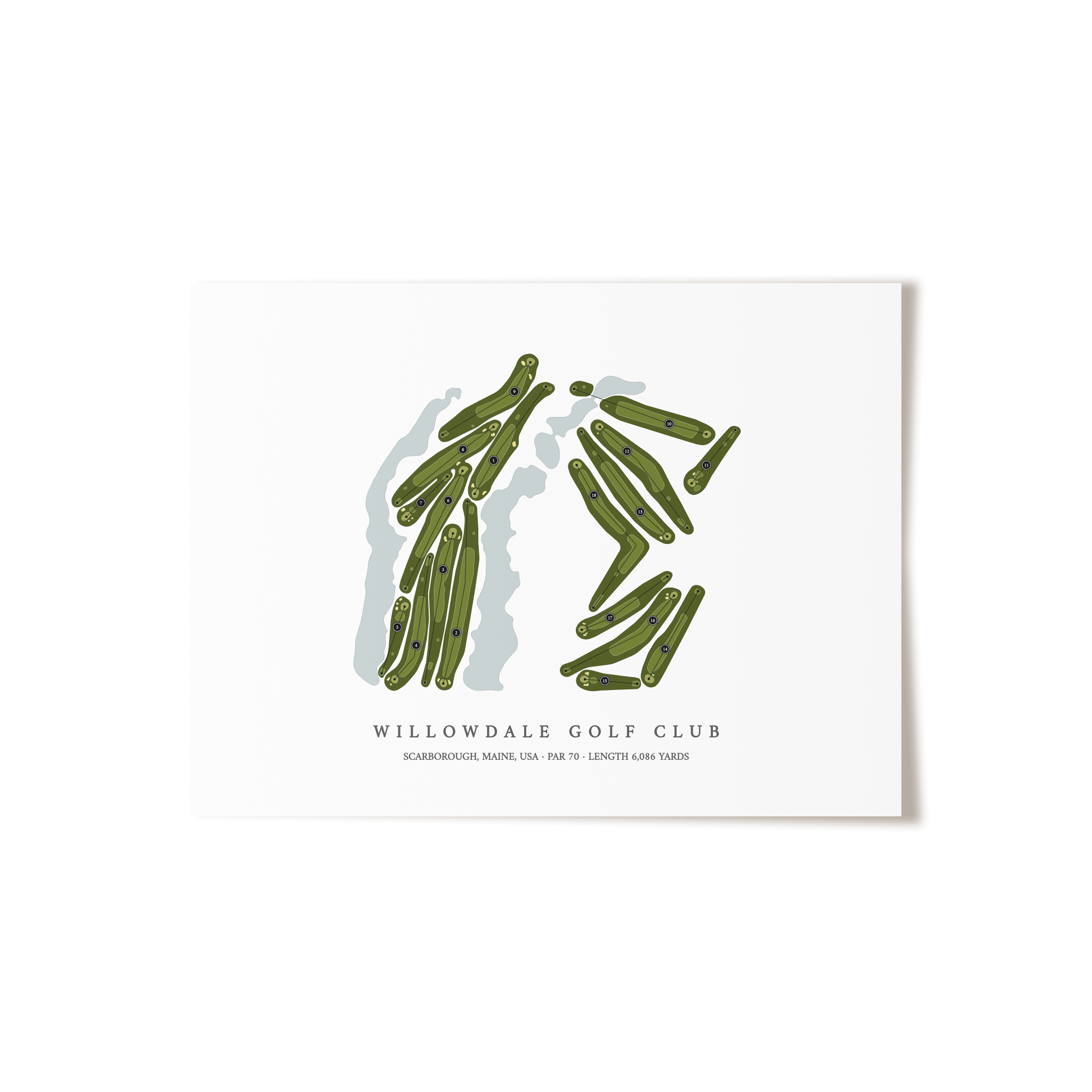 Willowdale Golf Club | Golf Course Print | Unframed