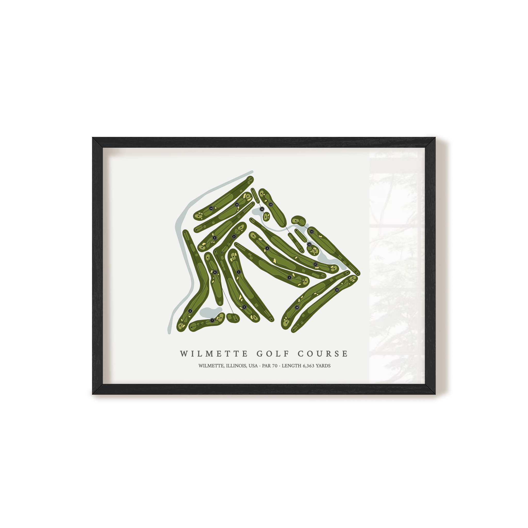 Wilmette Golf Course | Golf Course Map | Black+Frame