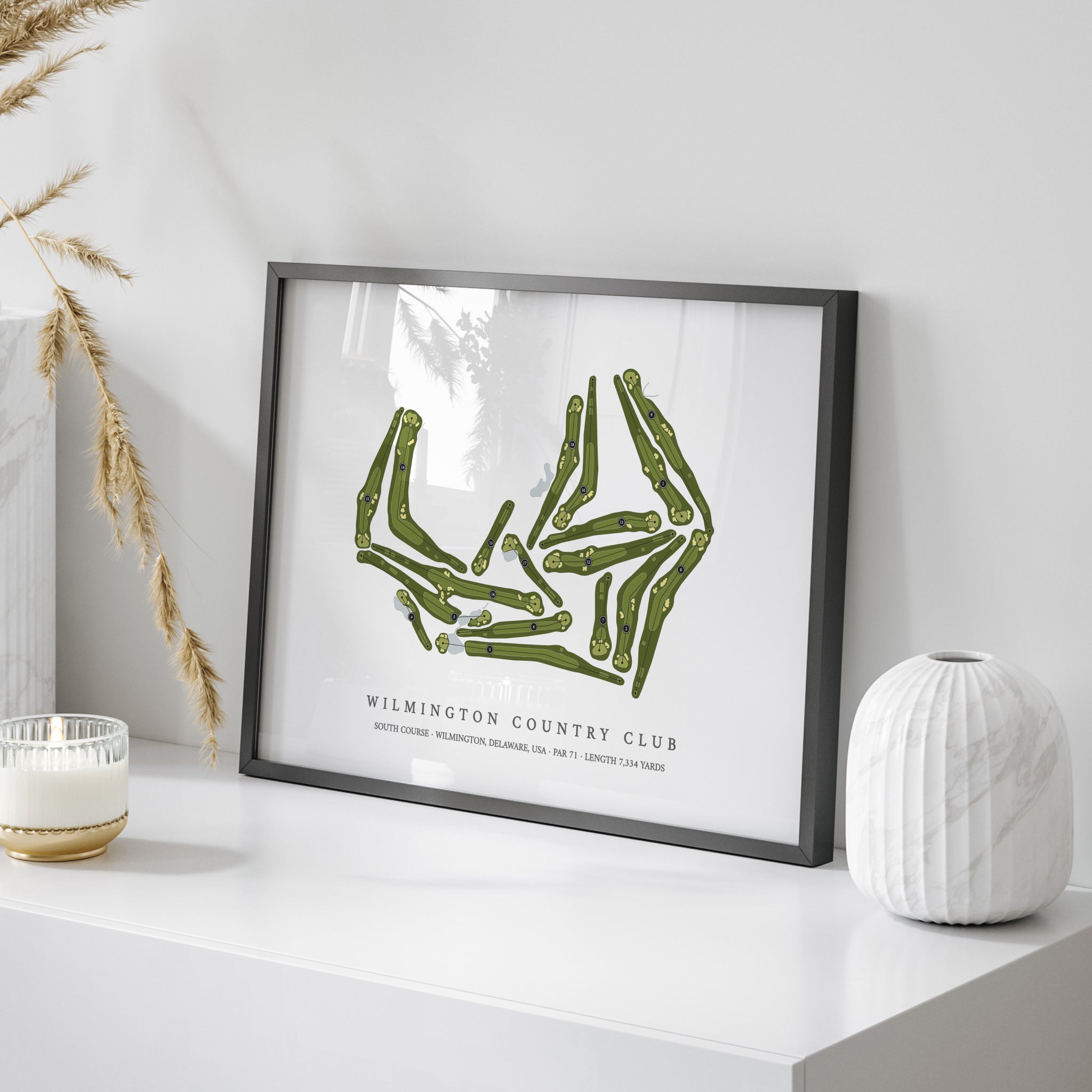 Wilmington Country Club - South Course | Golf Course Print | On+Table