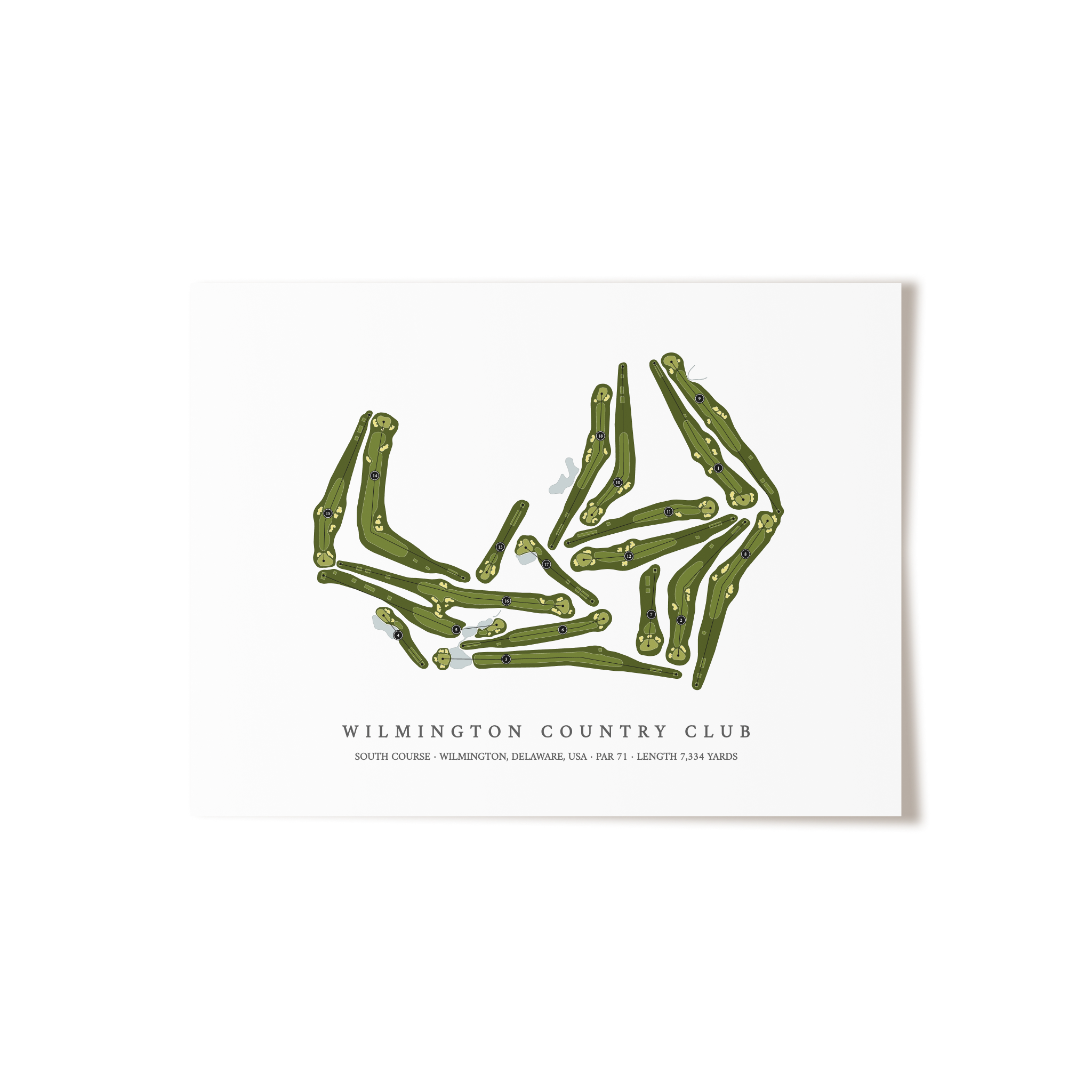 Wilmington Country Club - South Course | Golf Course Print | Unframed