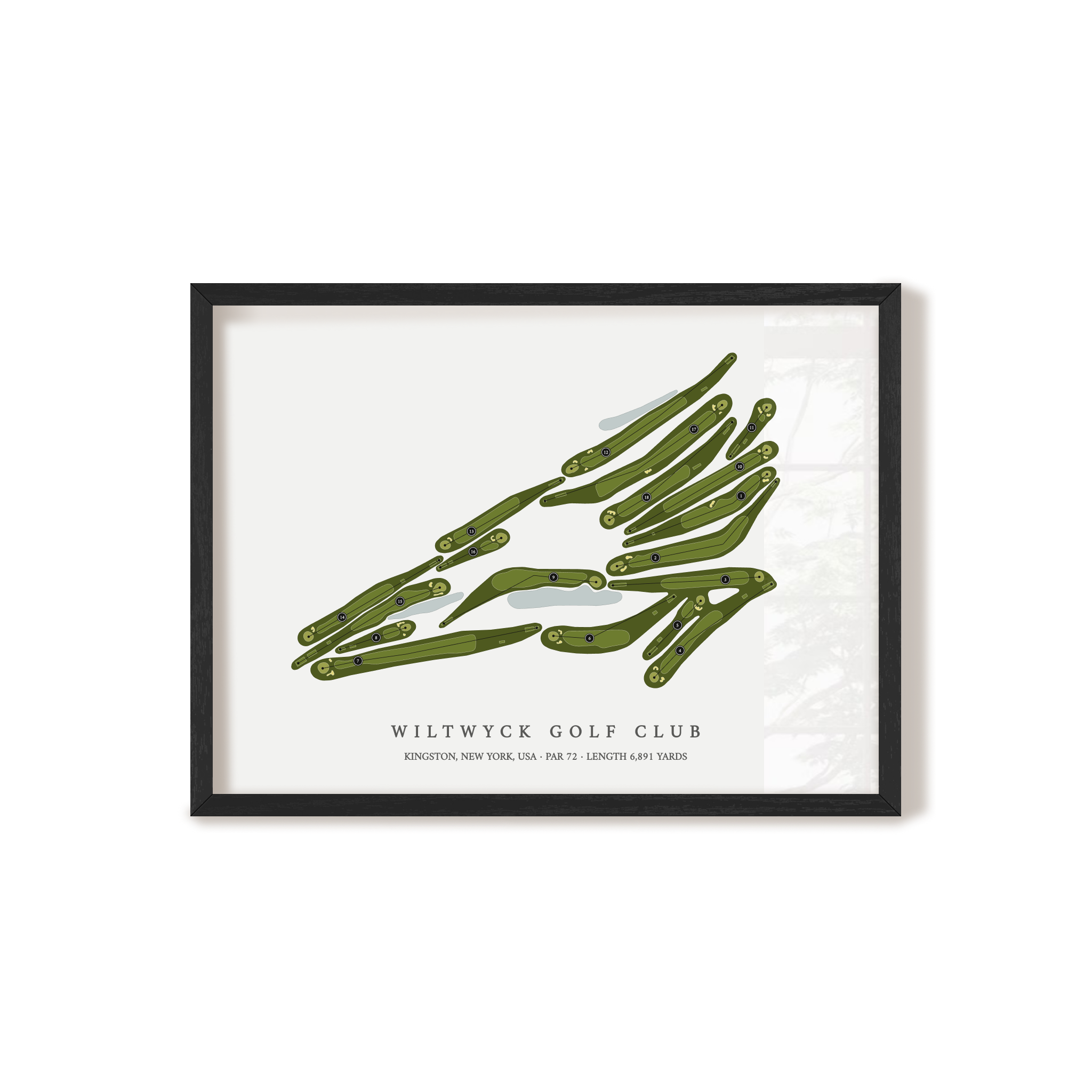 Wiltwyck Golf Club | Golf Course Map | Black Frame
