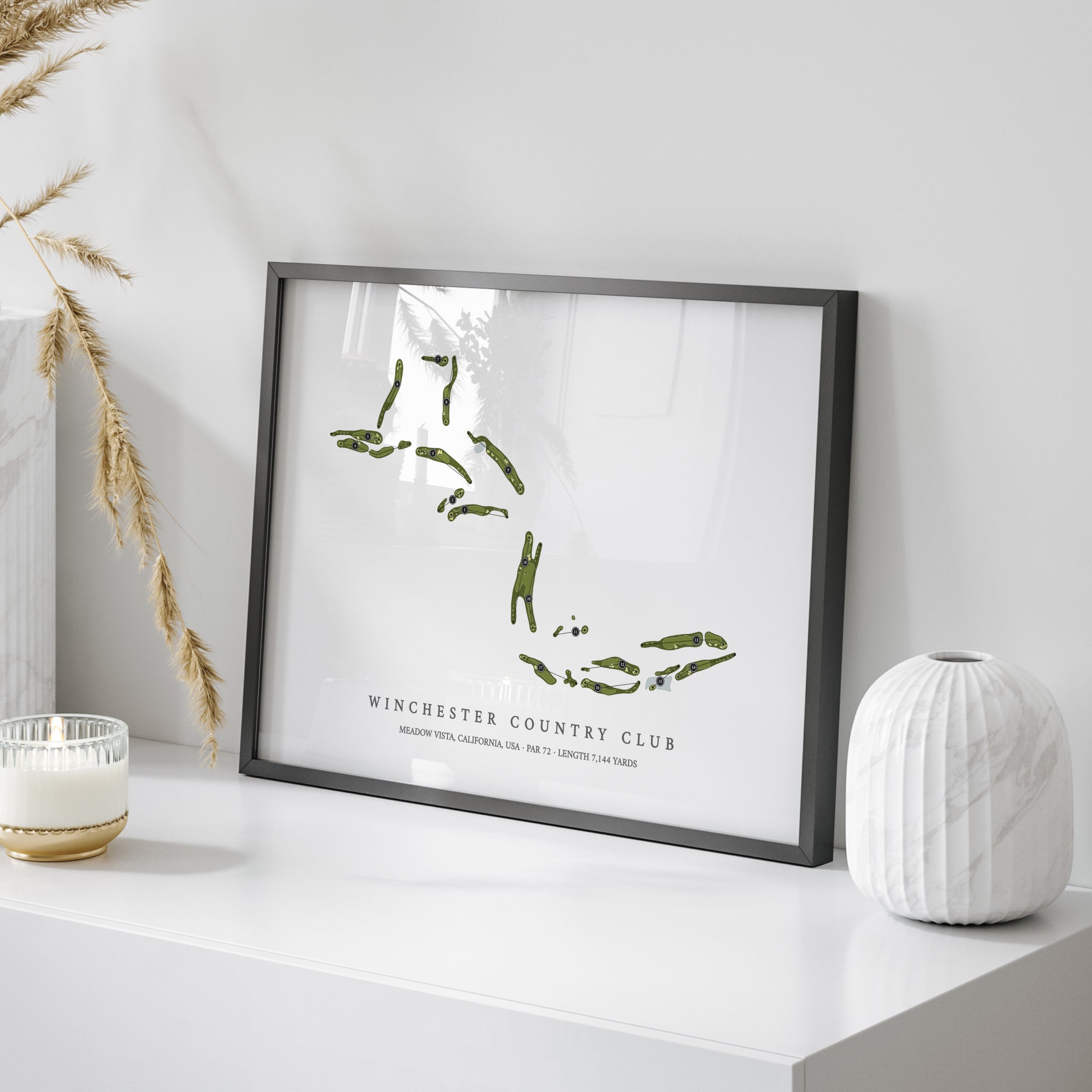 Winchester Country Club | Golf Course Map | On Table