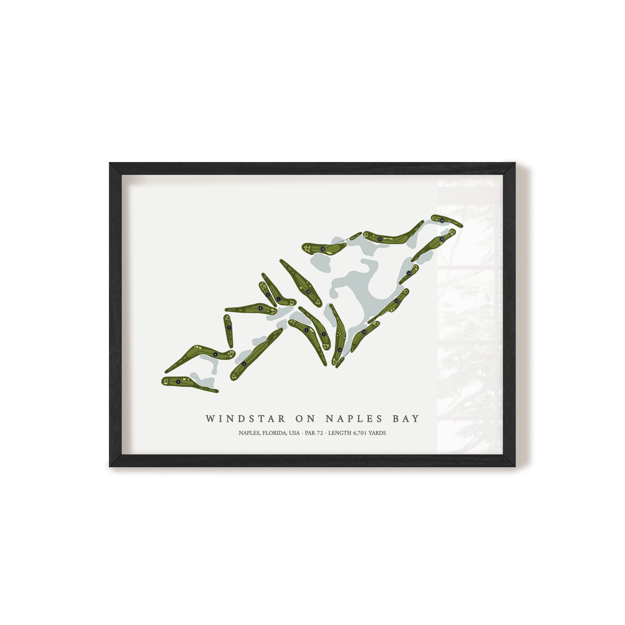 Windstar on Naples Bay | Golf Course Map | Black+Frame